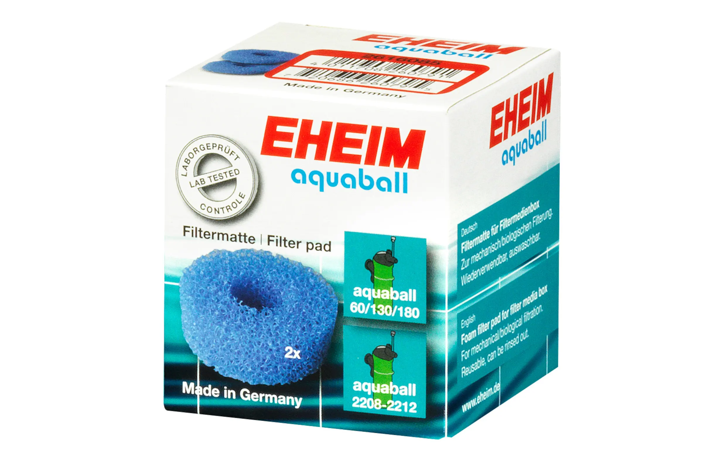 Eheim mousses filtrantes pour Aquaball 2401/02/03, 2 pièces