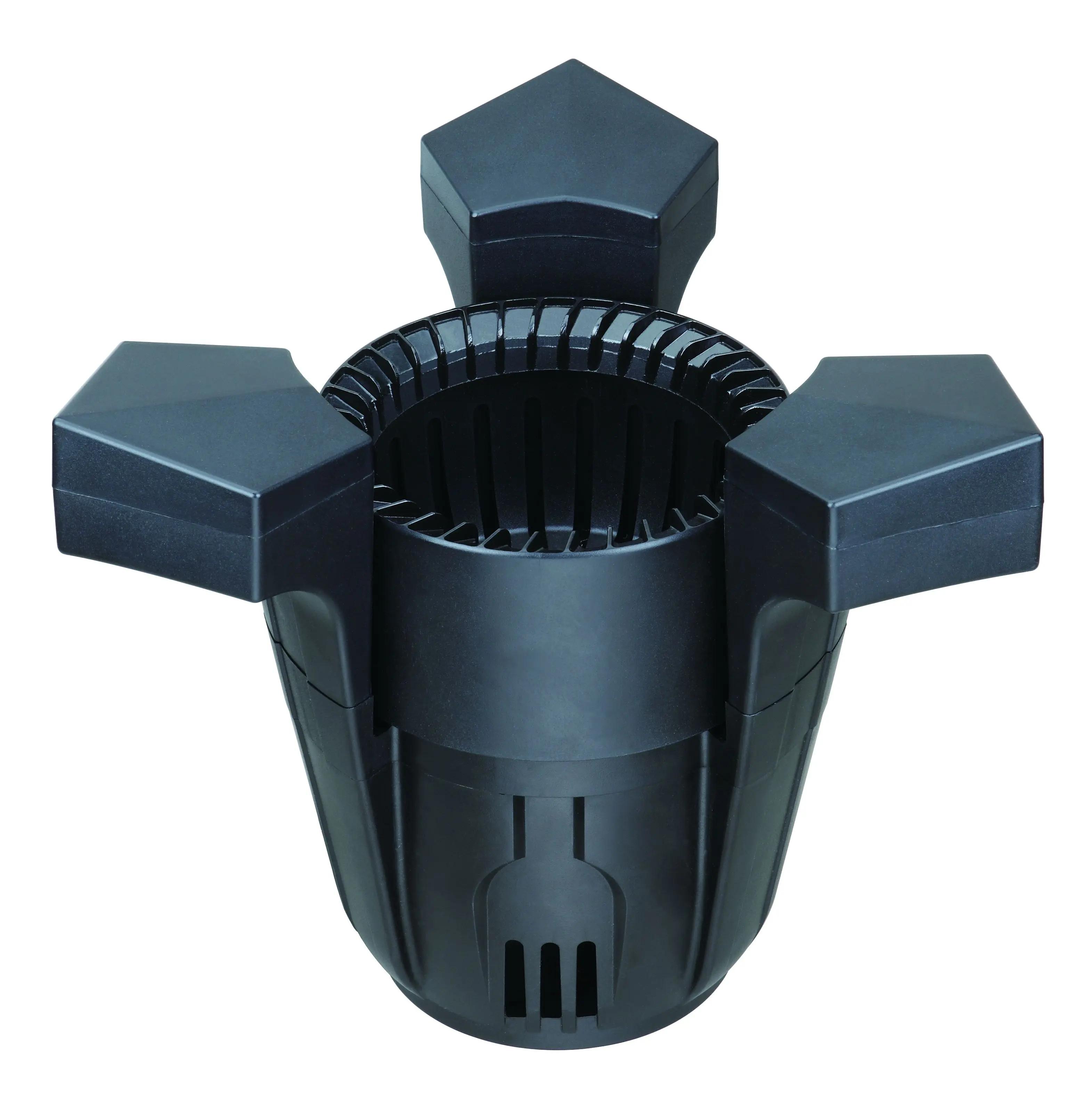 Osaga Schwimmskimmer OSK03 in Schwarz, kompakter Standskimmer für Teiche mit Filterkorb zur Oberflächenreinigung und Wasserbewegung