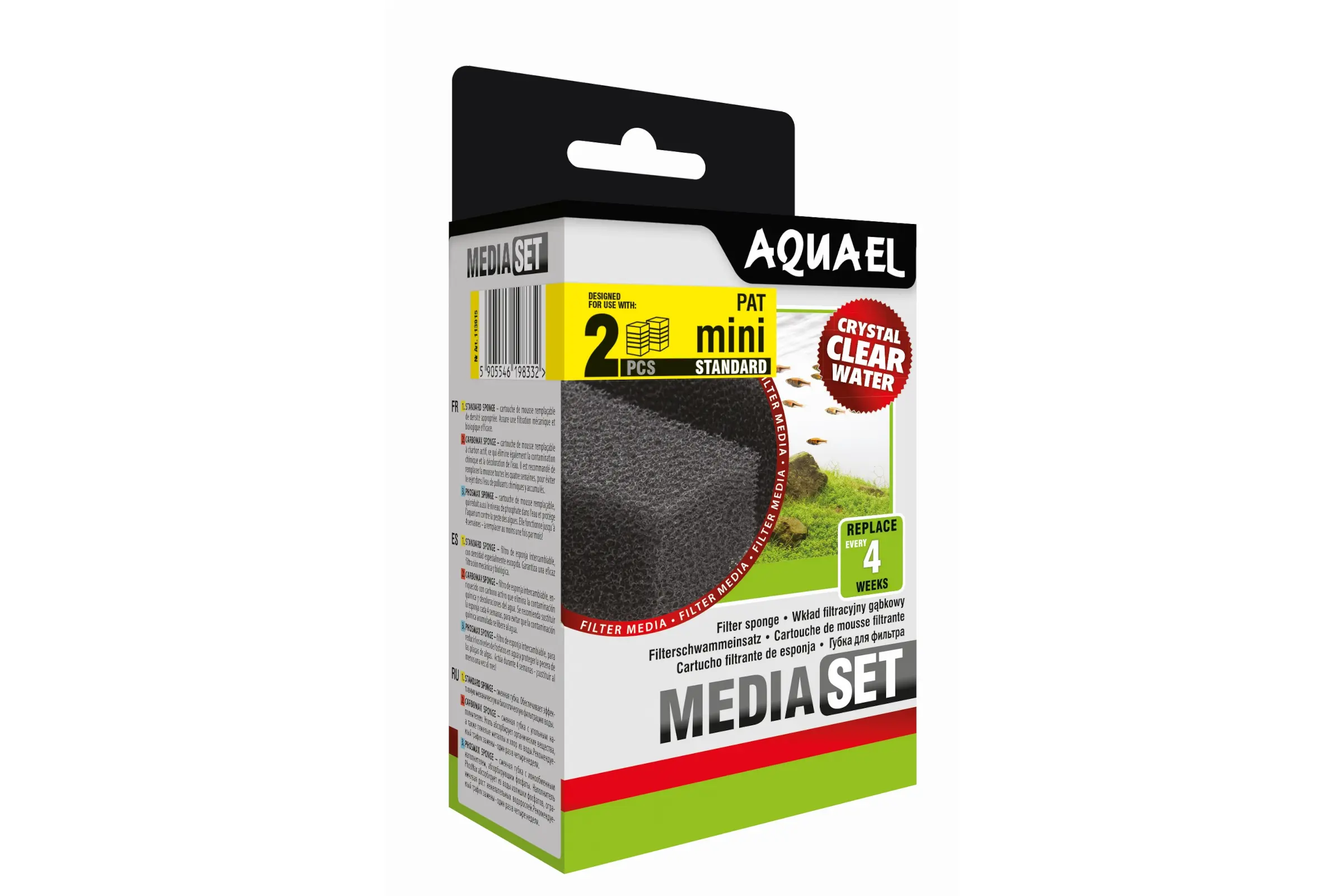 Mousse filtrante Aquael PAT Mini Standard, filtre de rechange, 2 pièces