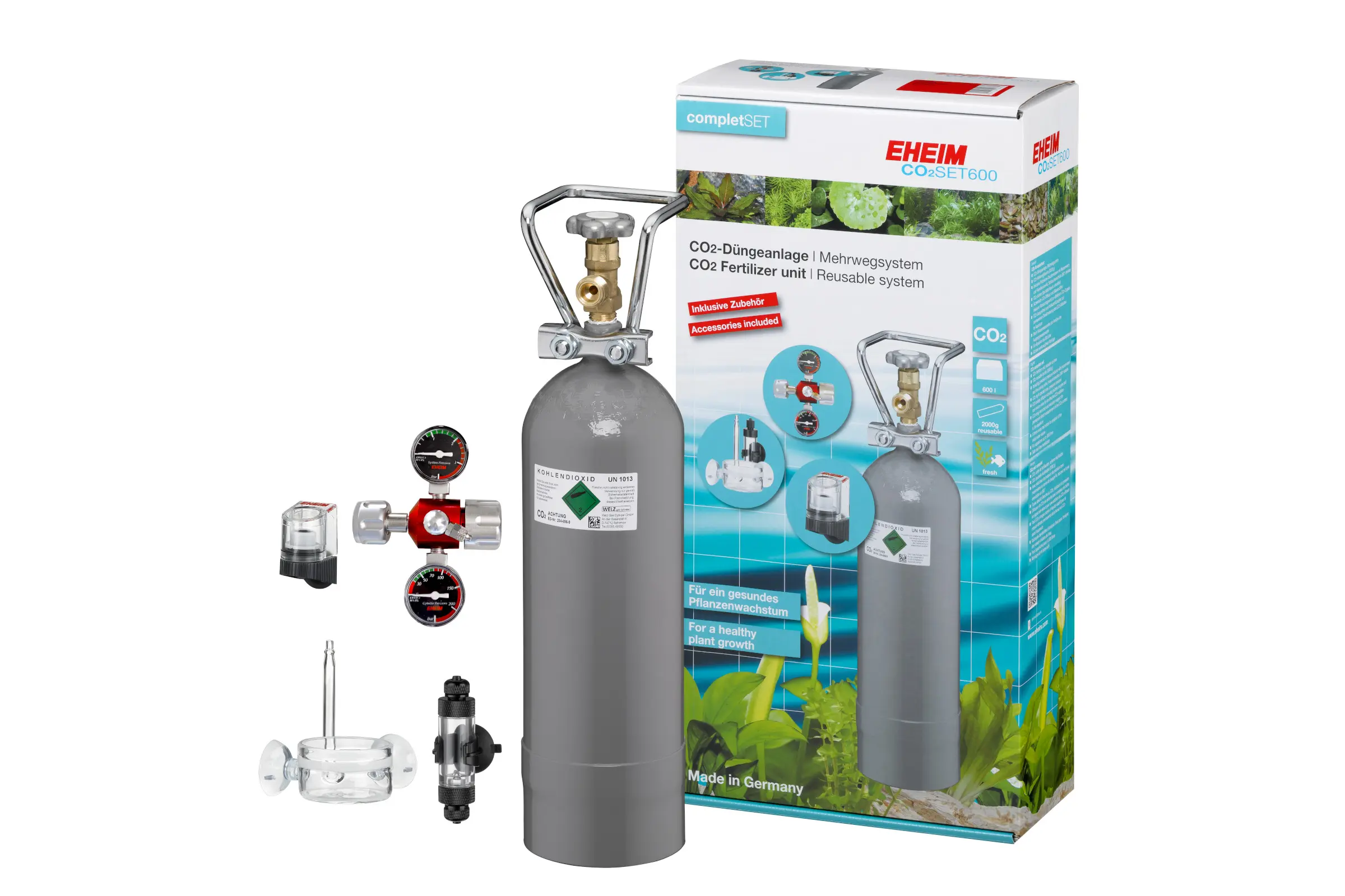 Eheim CO₂SET600 rechargeable 2000 g, système CO2
