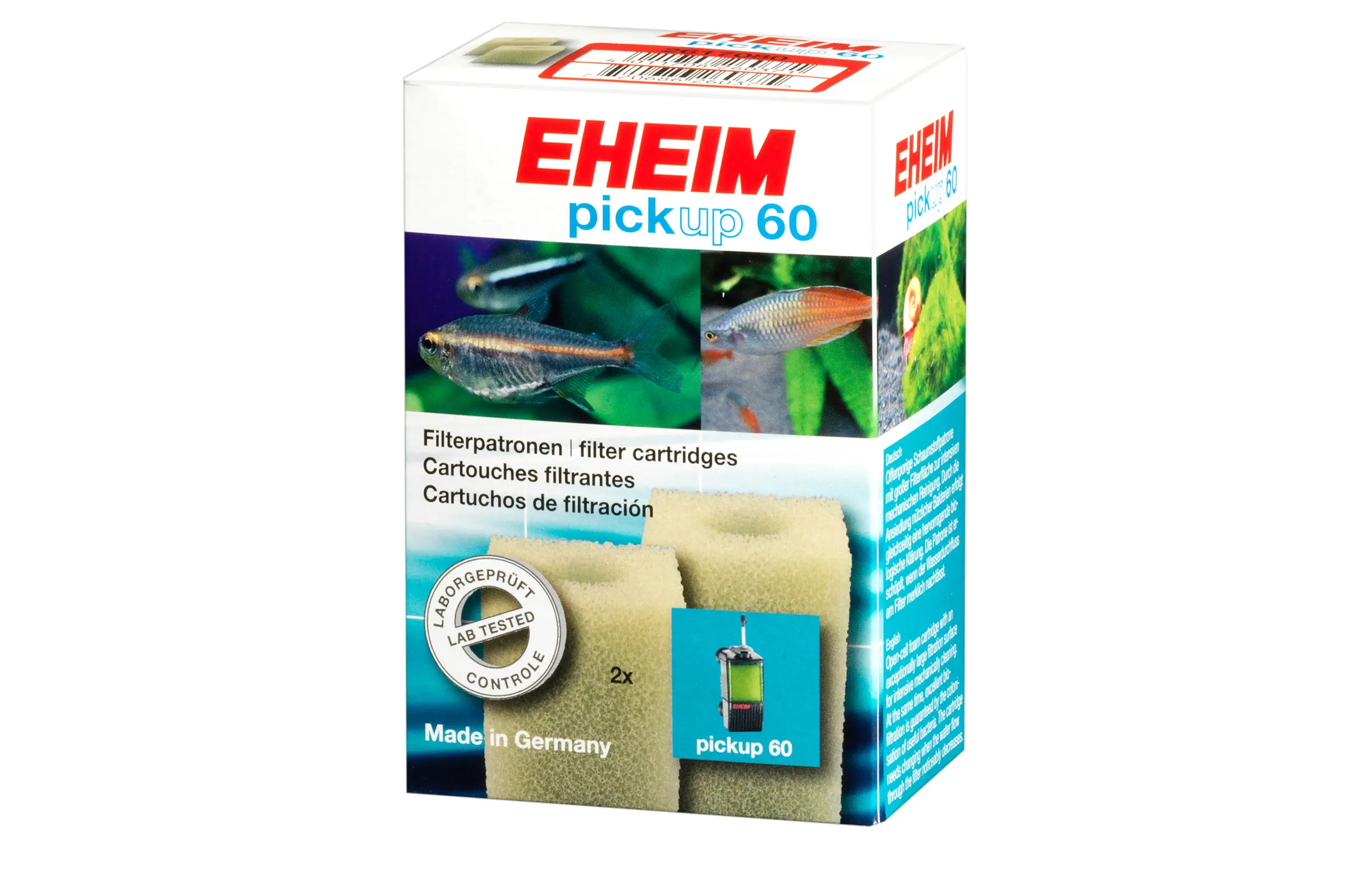 Cartouche filtrante Eheim 2 pièces pour pick up 60 (2008)