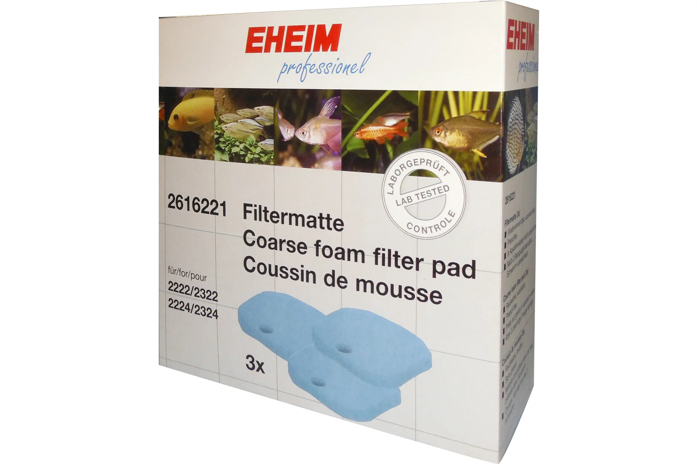 Mousses filtrantes Eheim pour eXperience et Prof. 1, 3 pièces
