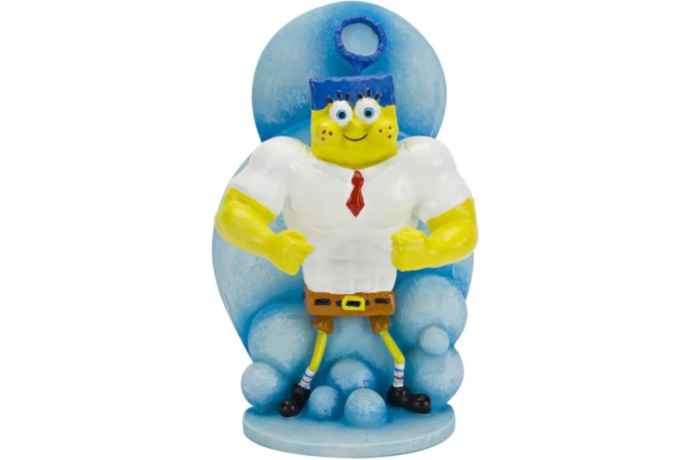 Penn-Plax SpongeBob avec des muscles, décoration d’aquarium, 8,9 cm