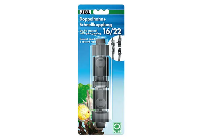 JBL double robinet avec raccord rapide 16/22 mm