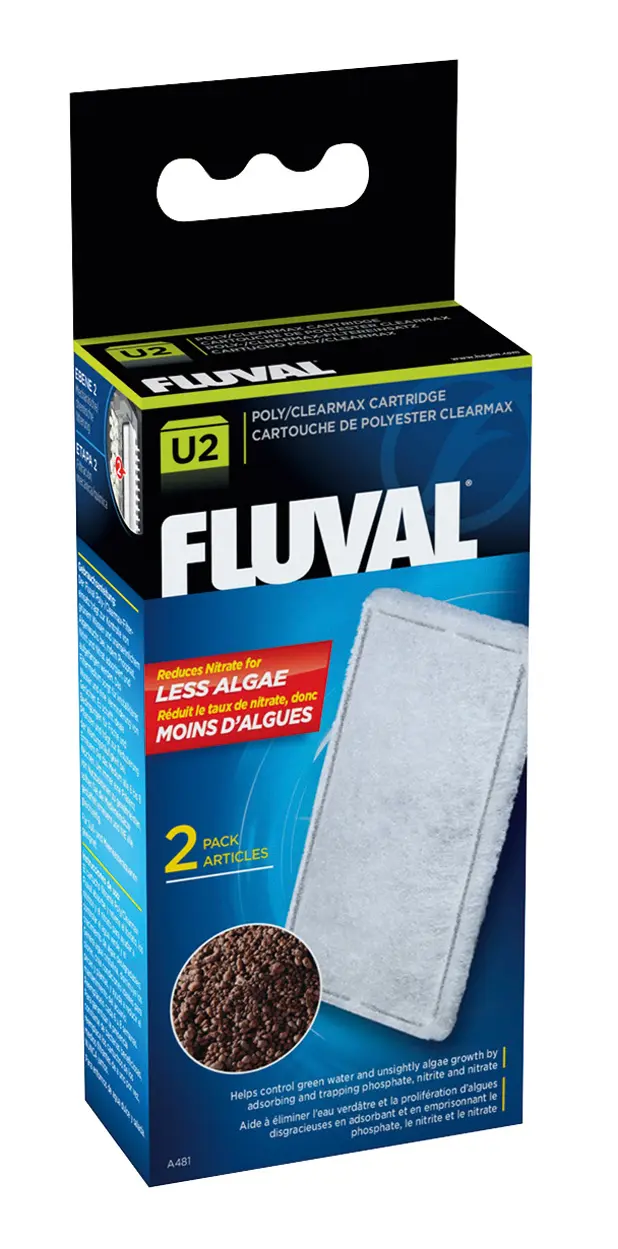 Cartouche filtrante Clearmax Fluval U2 lot de 2