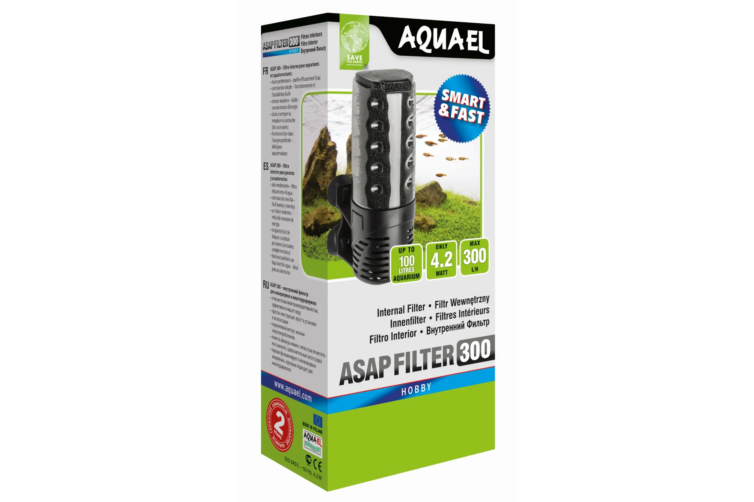 Filtre intérieur Aquael ASAP 300