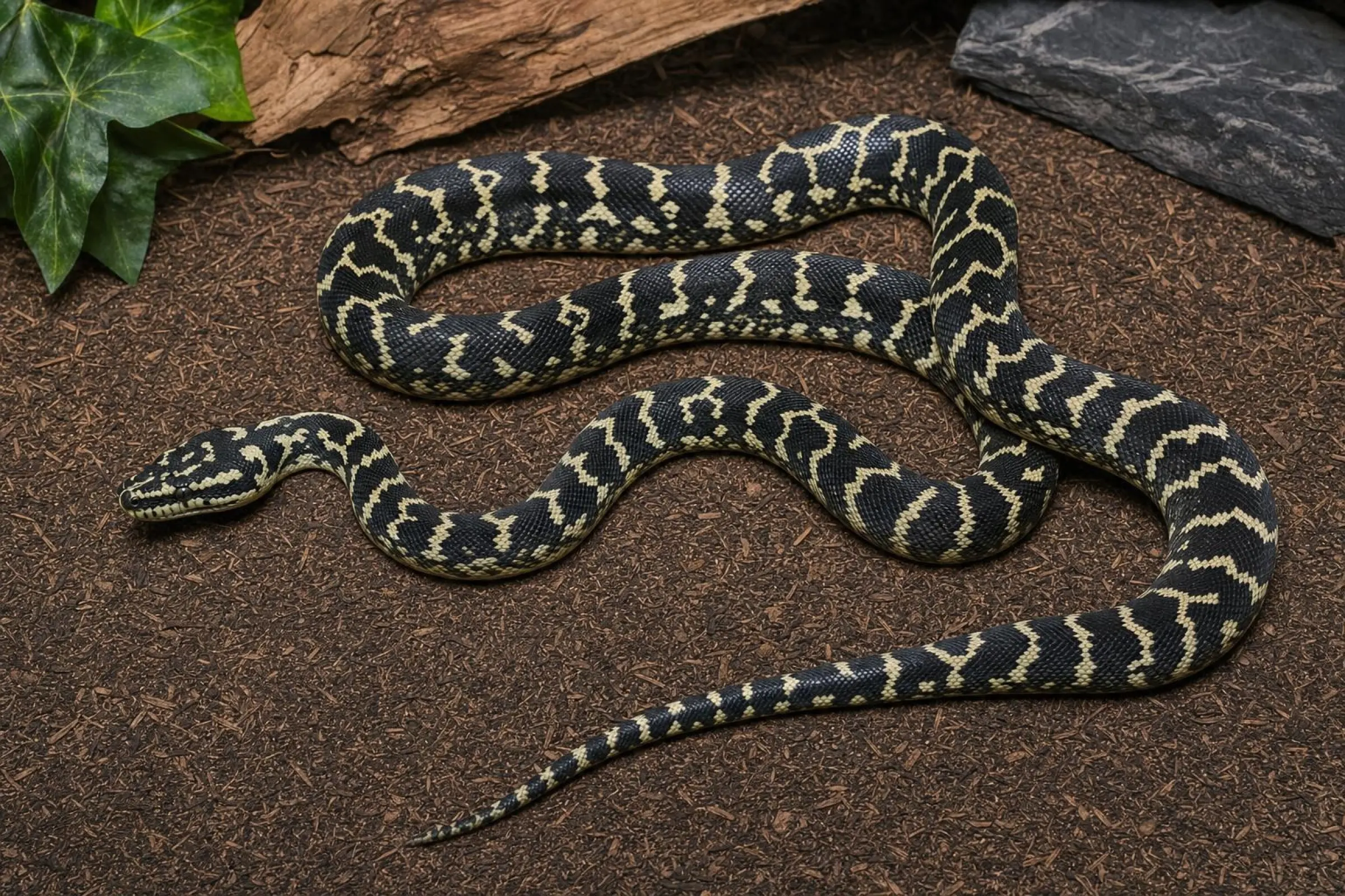 Python tapis diamanté Jaguar, Morelia spilota