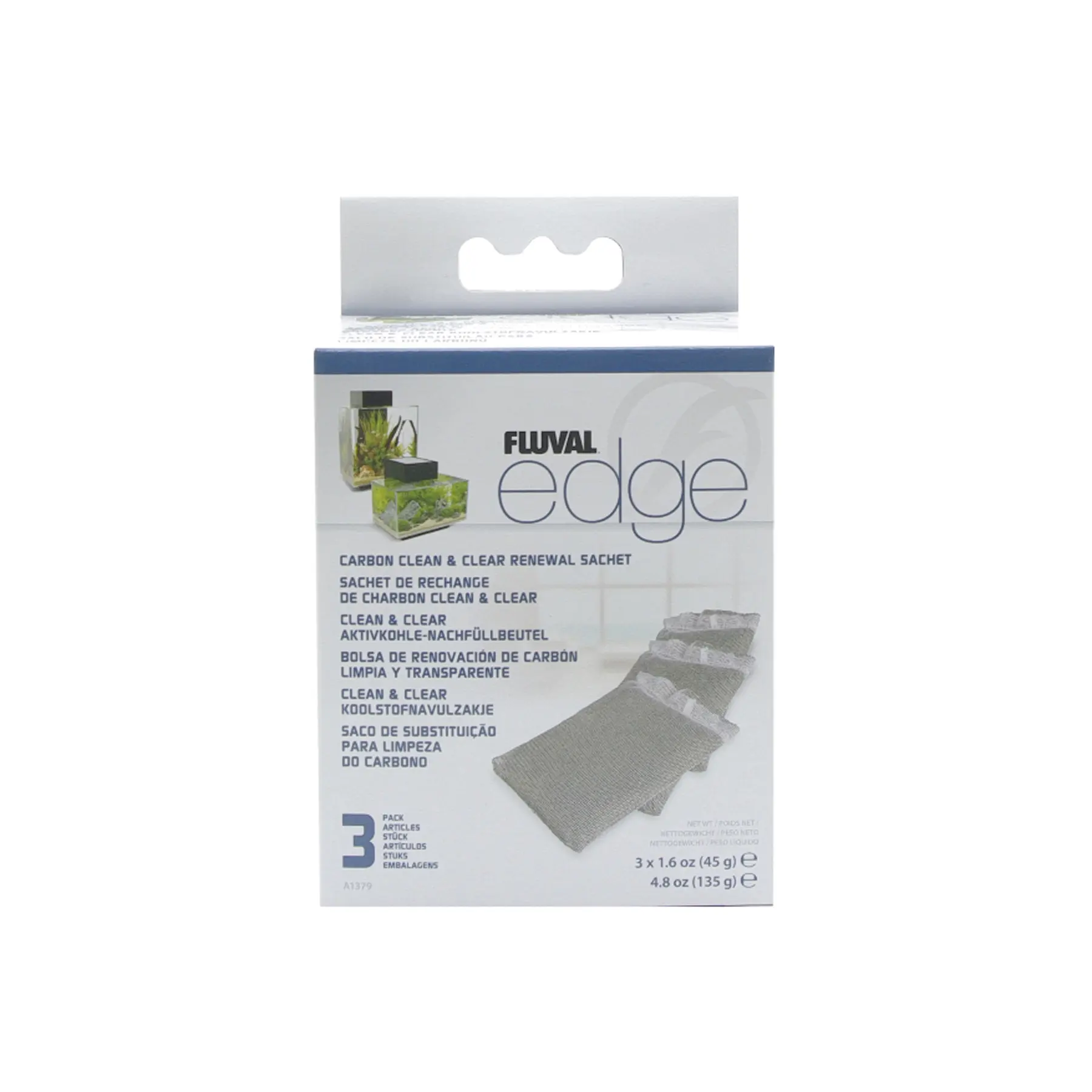 Cartouche filtrante au charbon actif Fluval Edge pack de 3