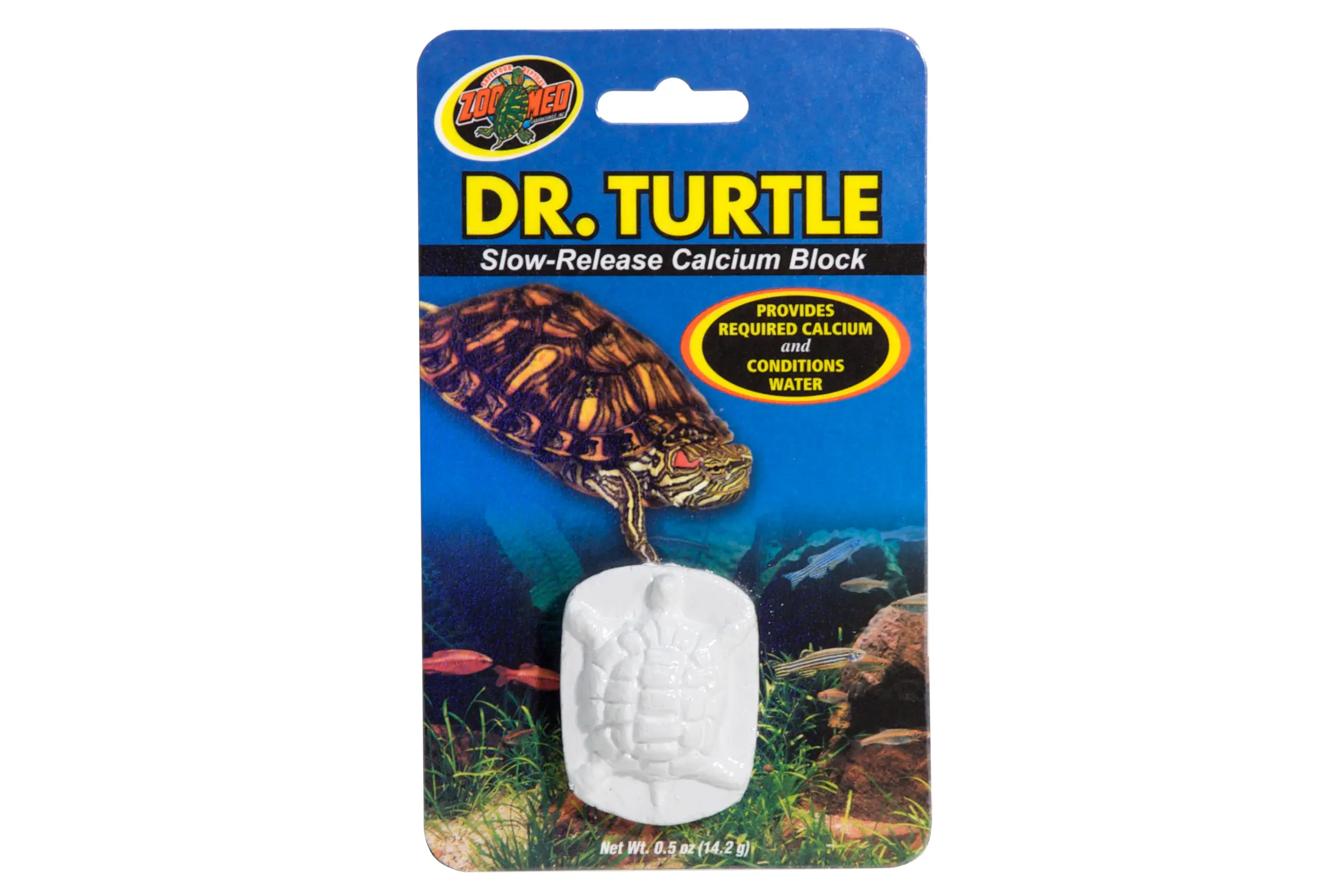 Zoomed Dr. Turtle Bloc de calcium à libération lente, bloc de calcium, 14,2 g