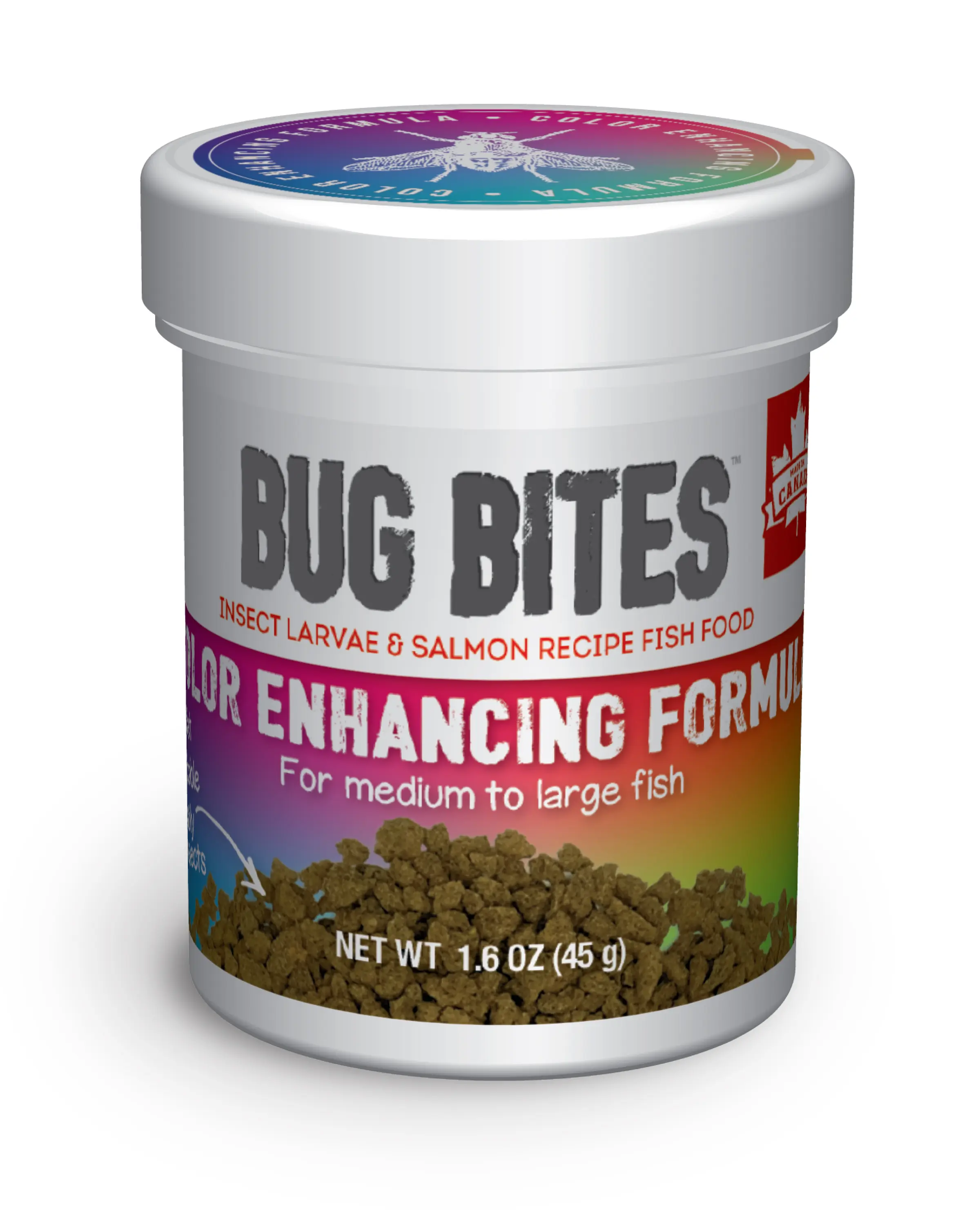 Fluval Bug Bites aliment rehausseur de couleurs M-L 45g