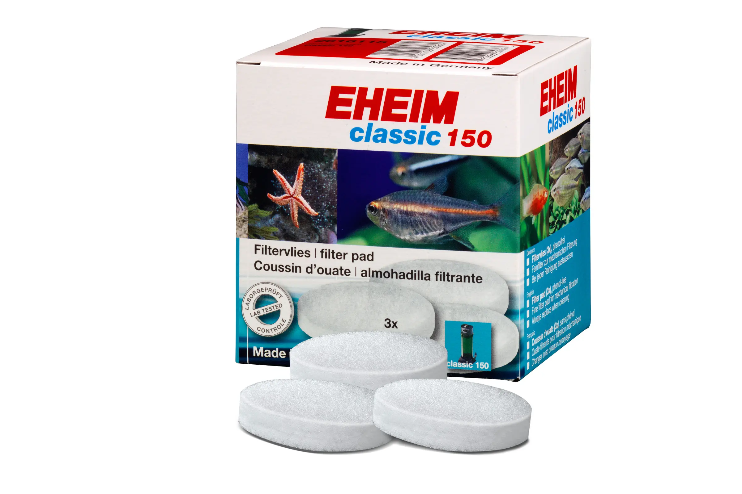Ouates filtrantes Eheim pour Classic 150 (2211), 3 pièces