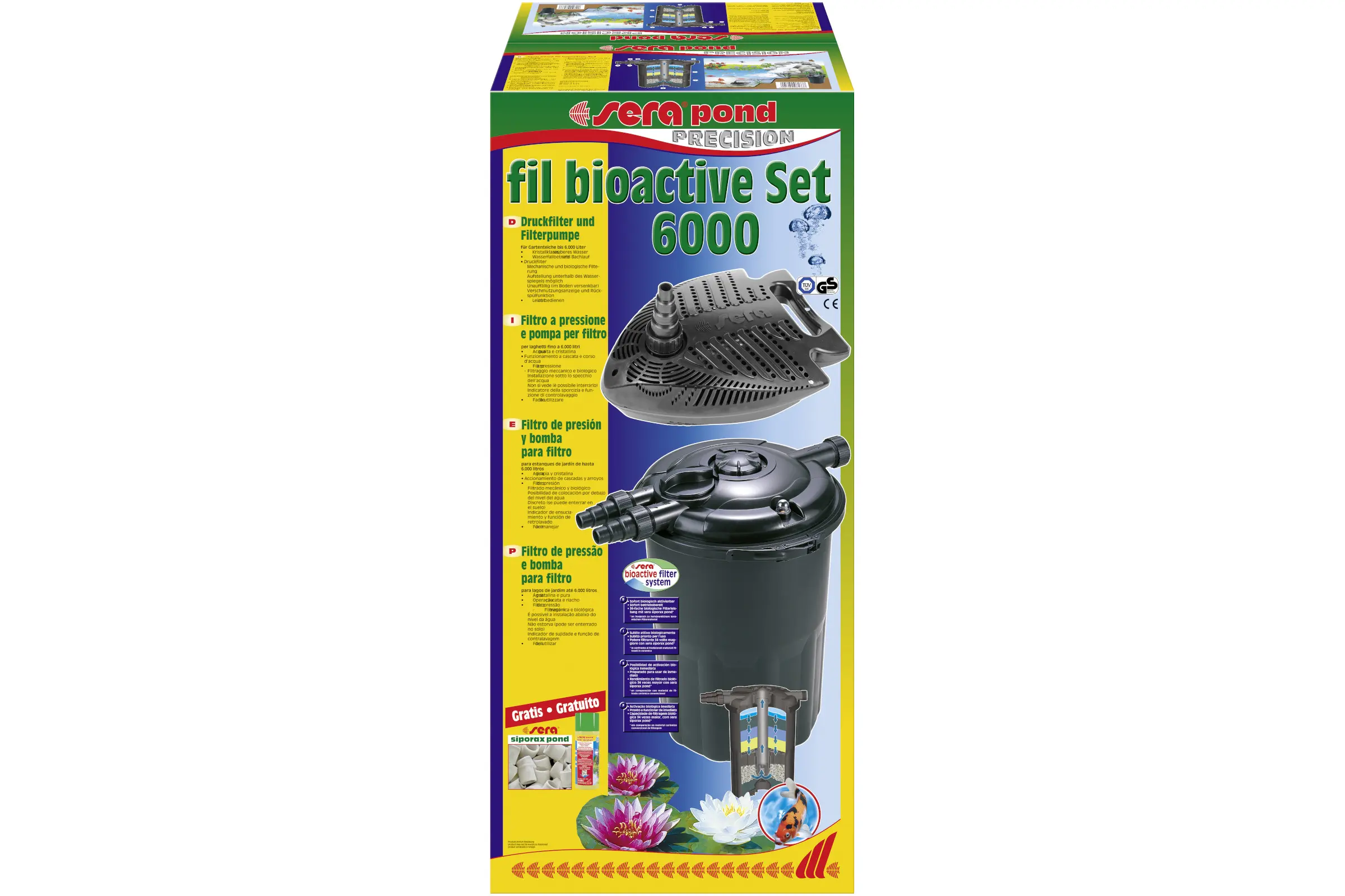 Sera fil bioactive set 6000, kit de filtre de bassin