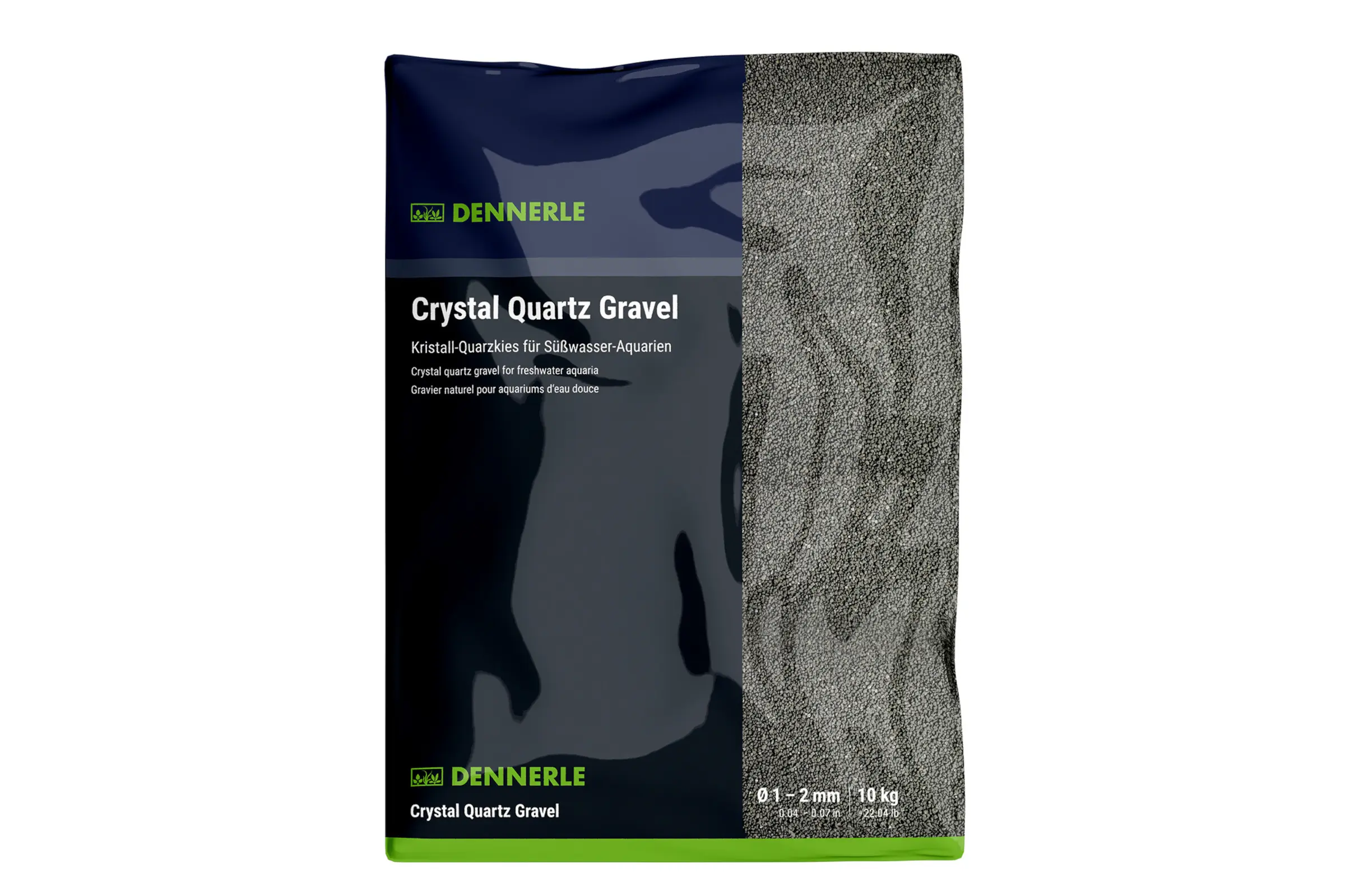 Dennerle Kristall-Quarzkies, gravier coloré, noir diamant, 5 kg