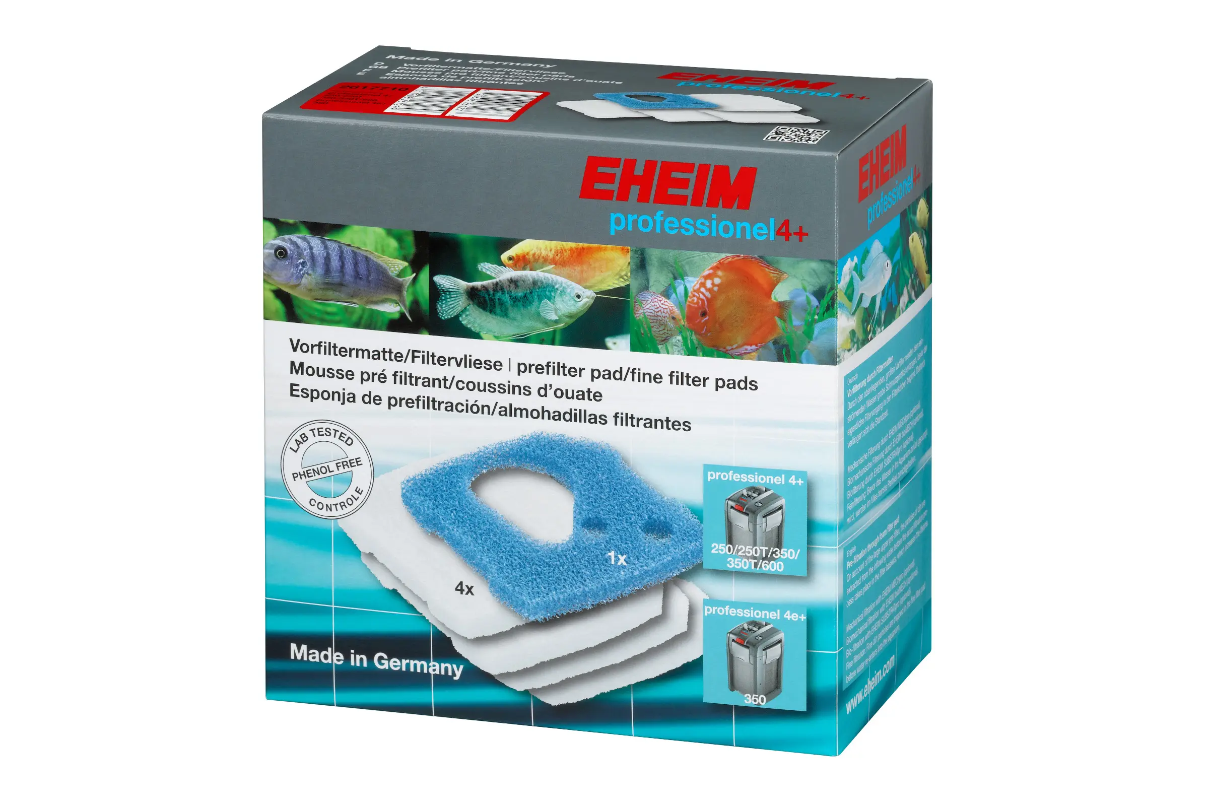 Eheim ouates filtrantes et préfiltre pour Prof. 4+/4e+, 5 pièces