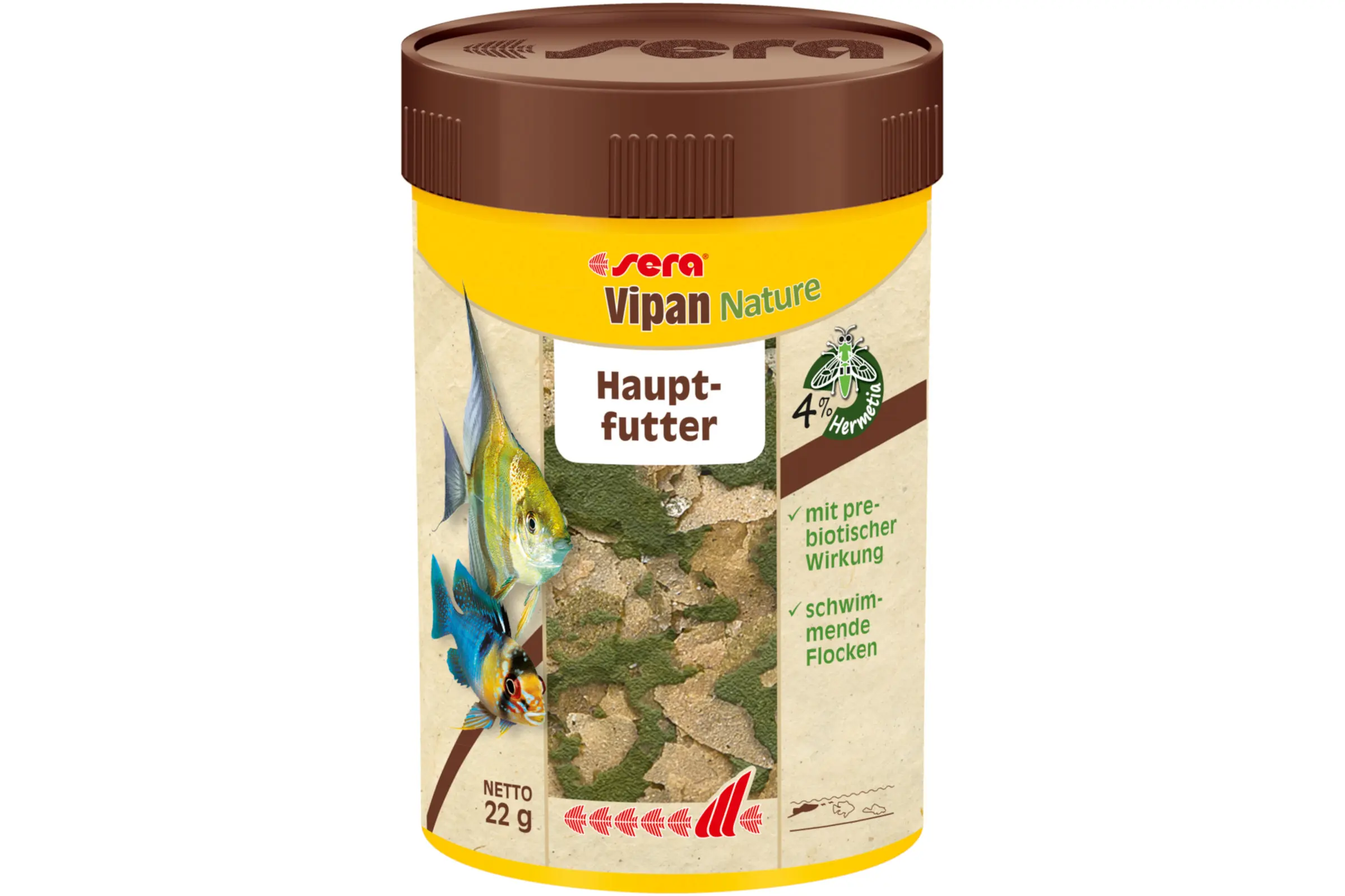 Sera Vipan Nature, flocons d’aliment principal, en 3 tailles