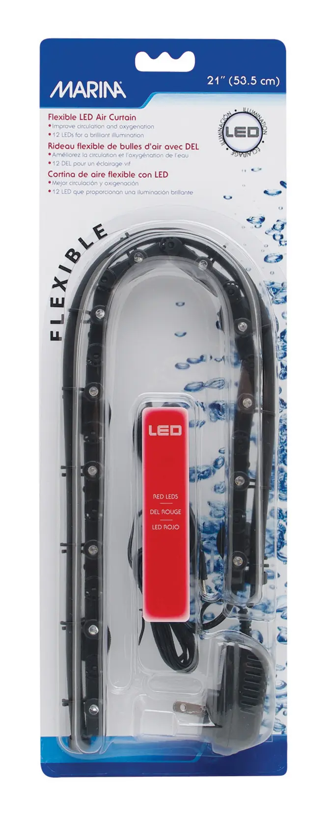 Marina Flex rideau LED rouge 53,34 cm