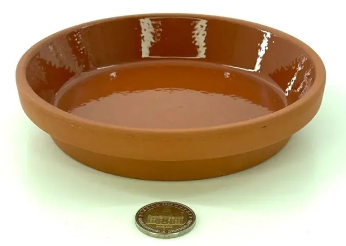 Écuelle de nourrissage en terre cuite émaillée 15,7 x 3,3 cm (Ø14 cm intérieur)