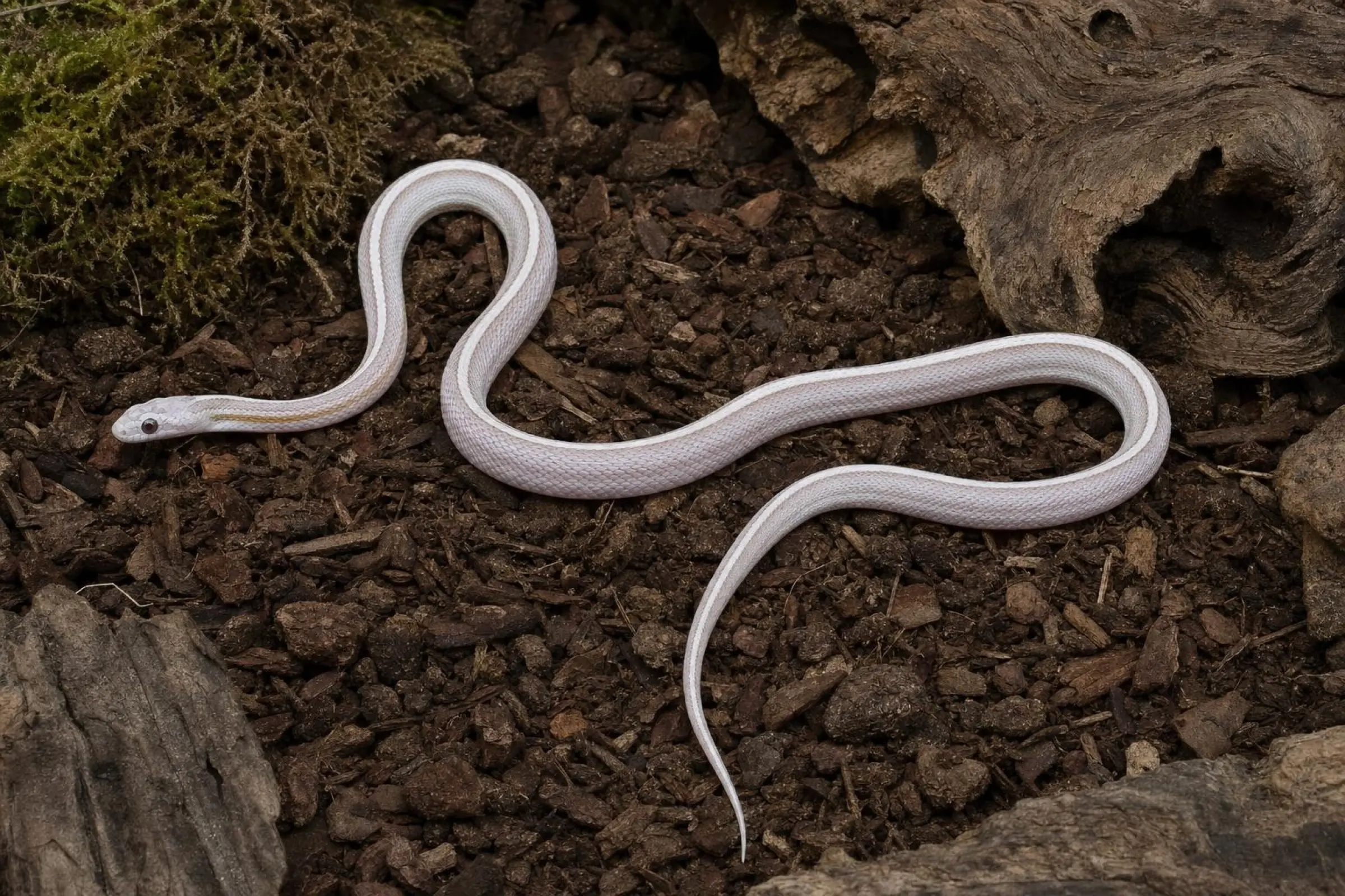 Serpent des blés « Ultramel Anery Motley Tessera », Pantherophis guttatus