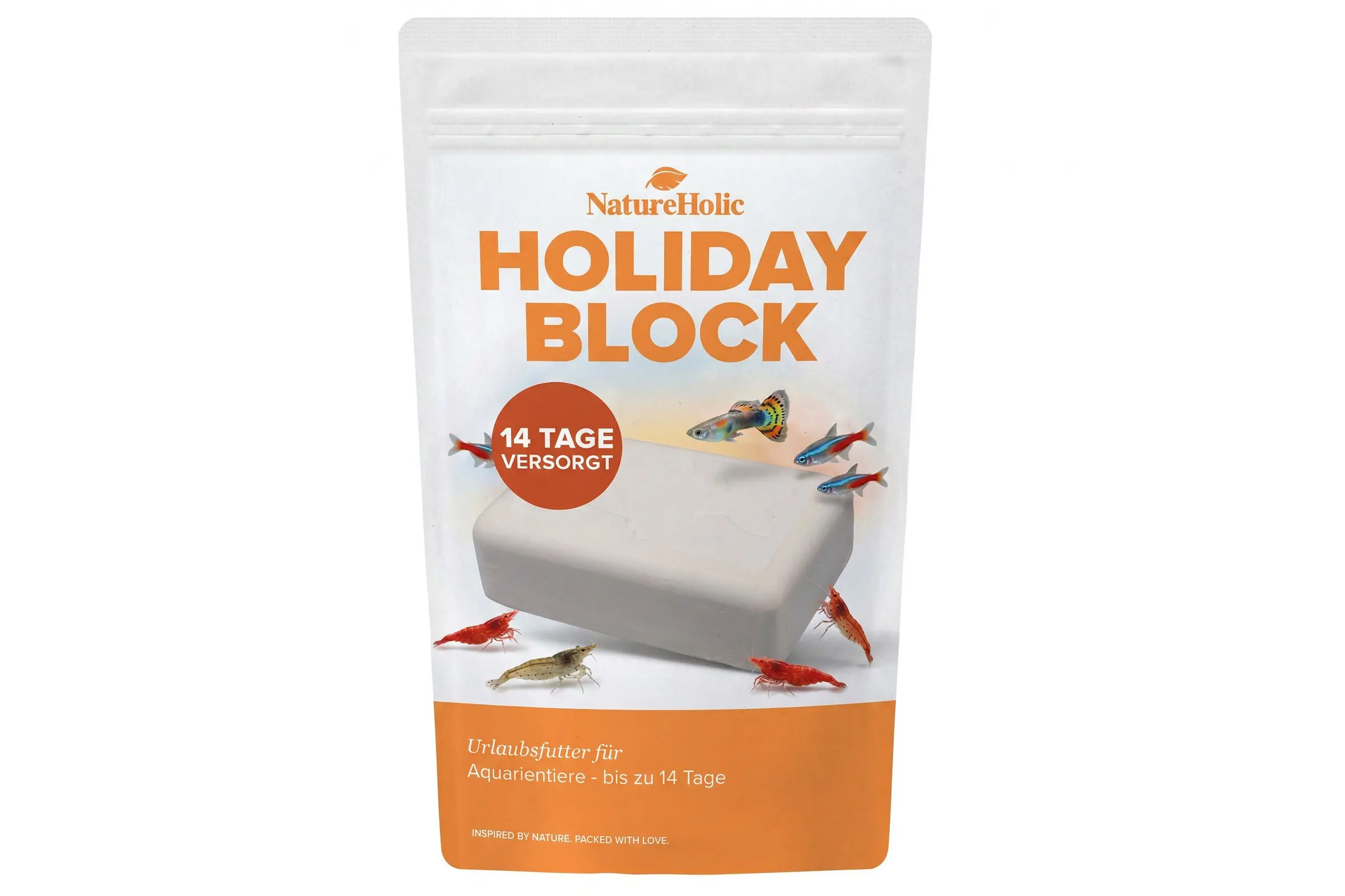 NatureHolic Holiday Block – Nourriture de vacances pour aquarium – 30 g