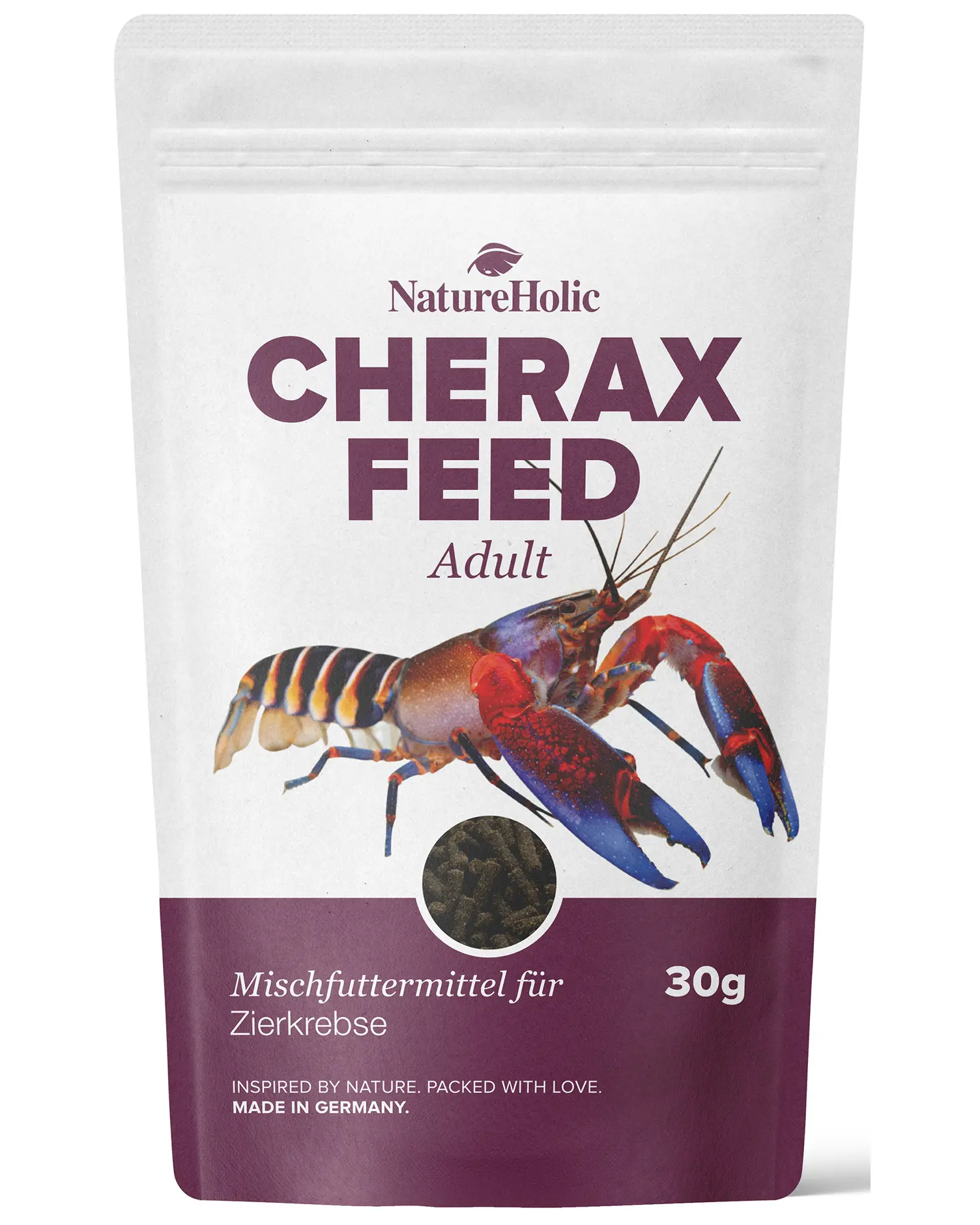 NatureHolic Cheraxfeed ADULT, nourriture pour écrevisses, 30 g