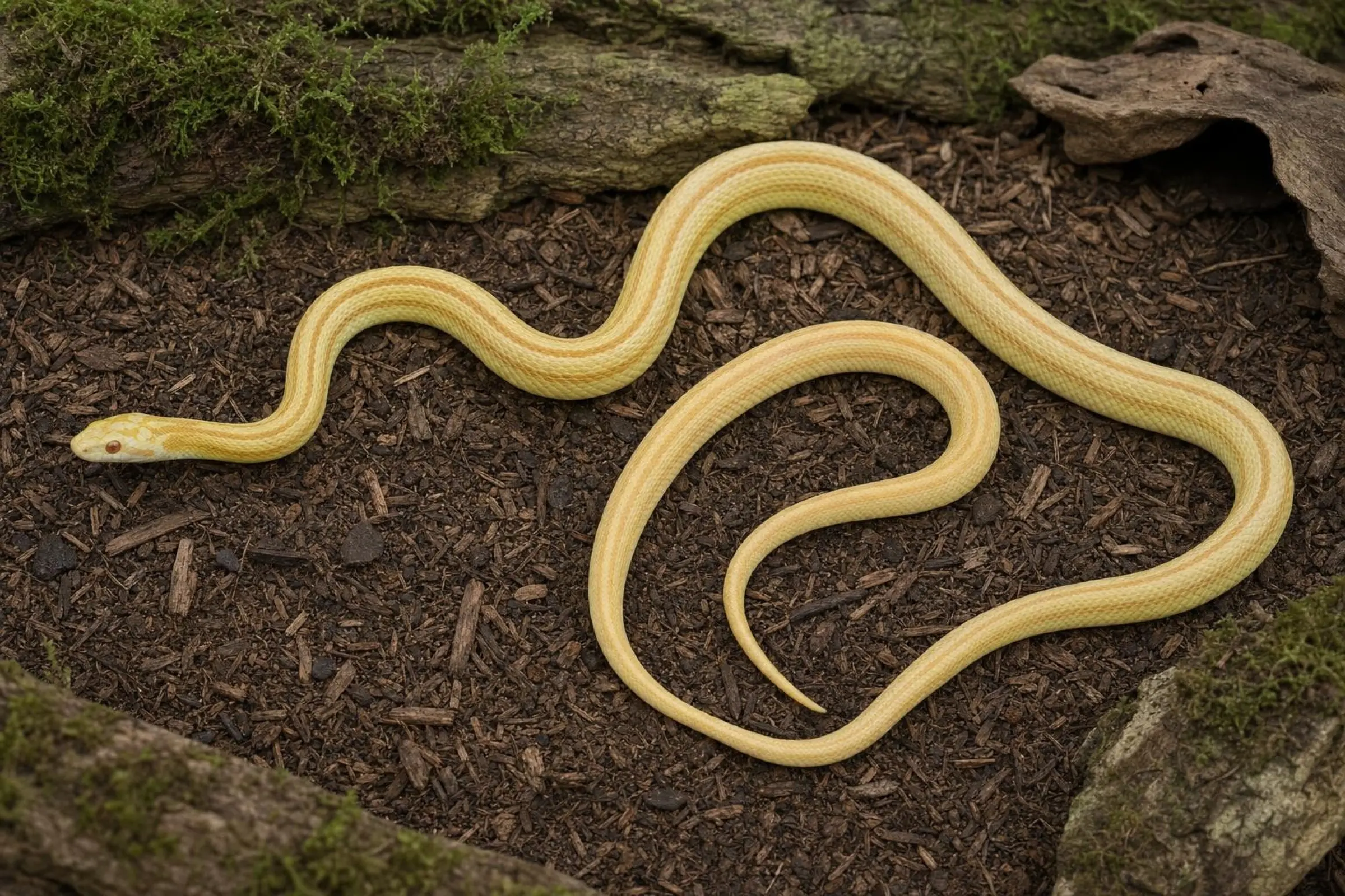 Couleuvre des blés Sulfur, Pantherophis guttatus
