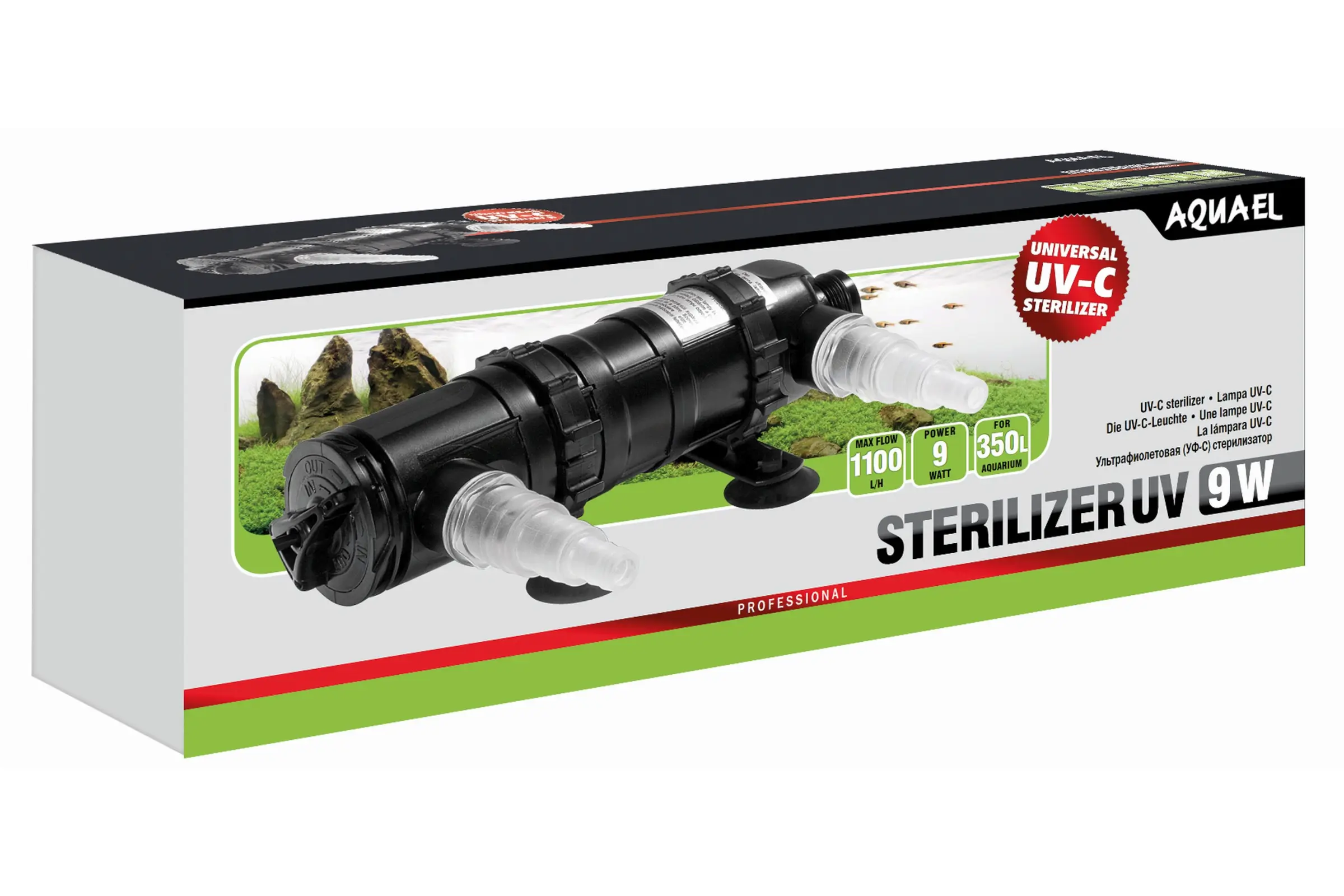 Aquael stérilisateur UV-C UV AS, pour aquariums, 9 W
