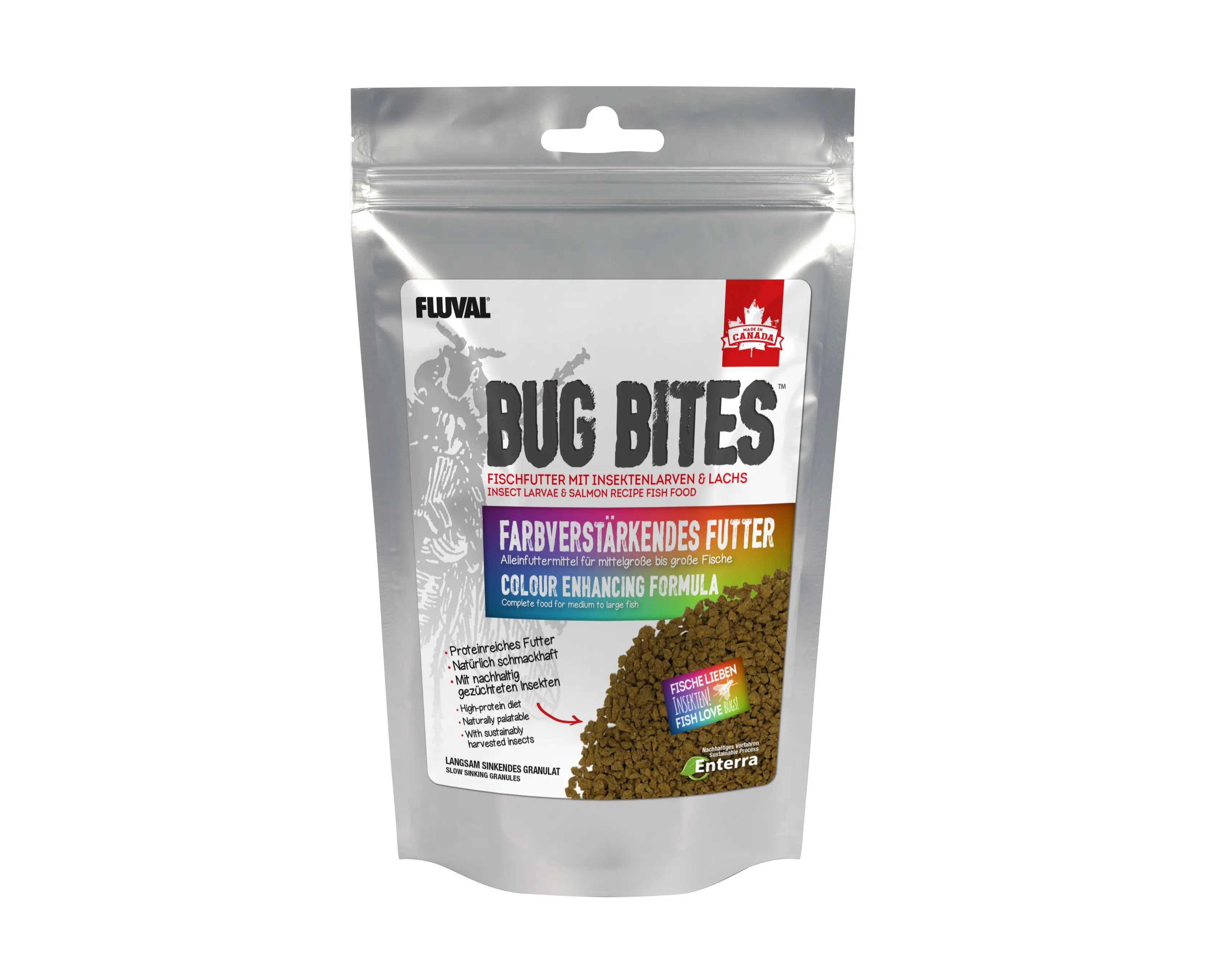 Fluval Bug Bites aliment intensificateur de couleurs M-L 125g