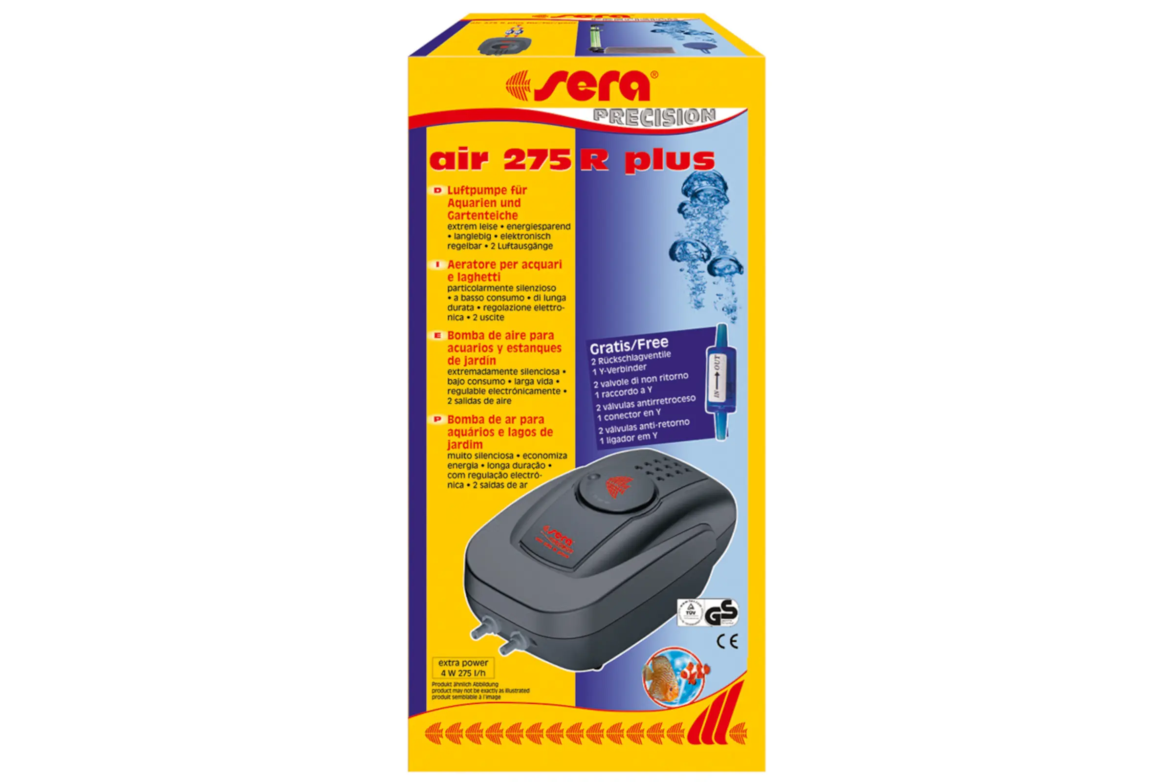 Sera Air 275 R plus, pompe à membrane, 3,5 W