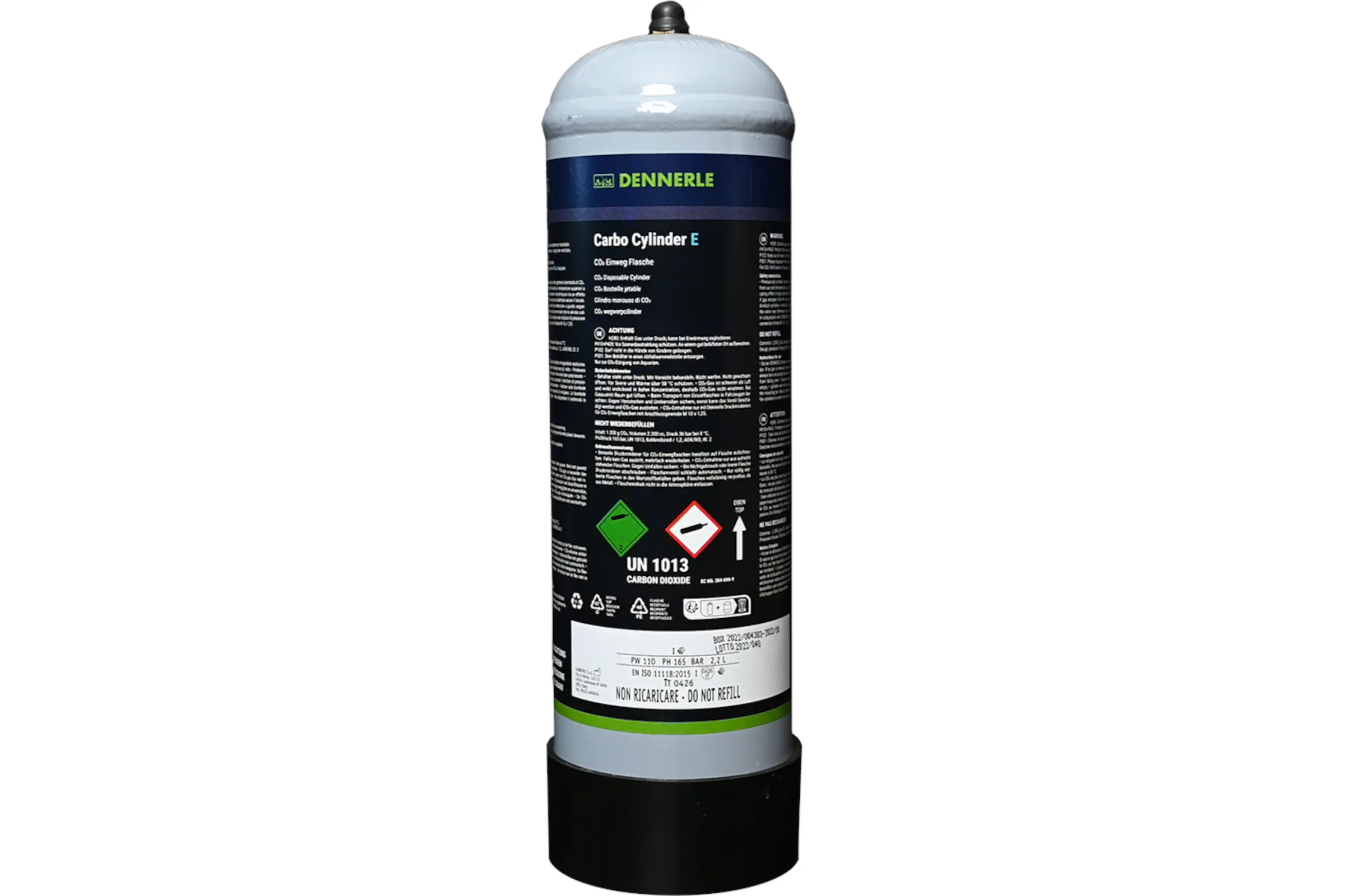 Bouteille jetable CO₂ Dennerle, 1200 g
