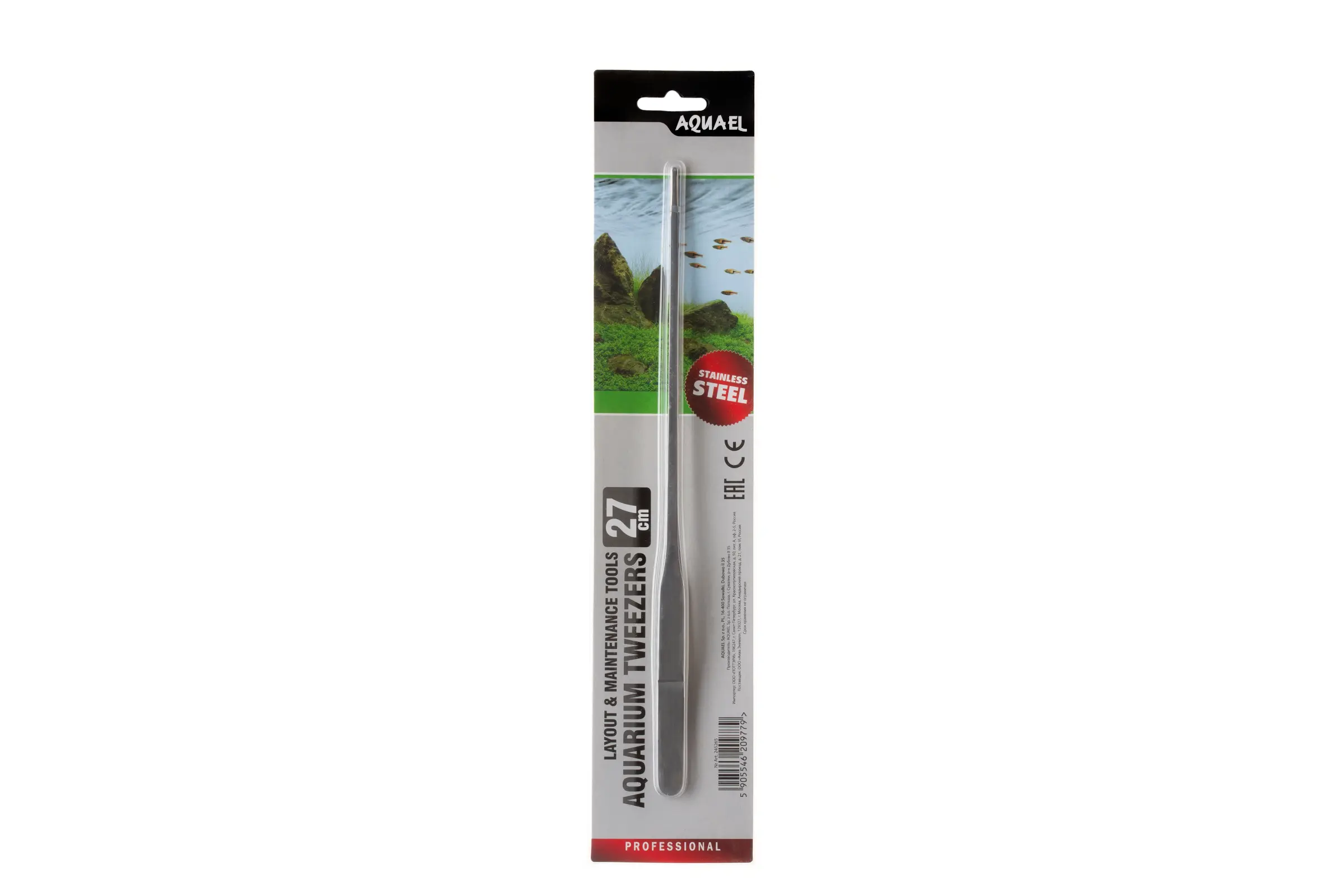 Aquael Tweezers, pince, 27 cm, droite et courbée