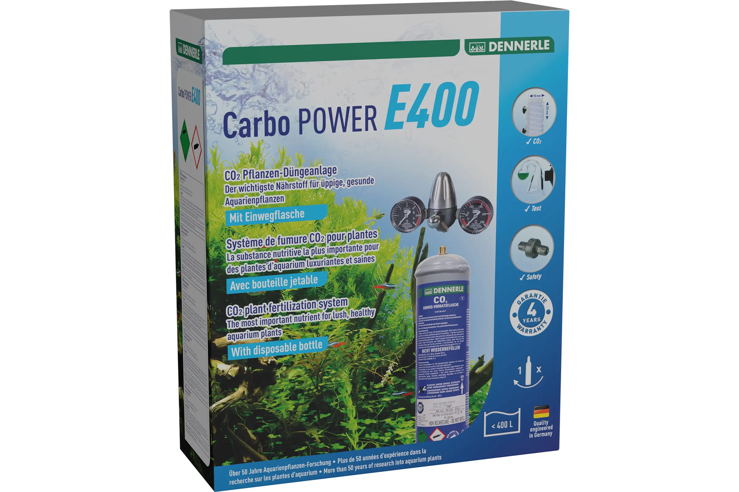 Dennerle Kit de fertilisation pour plantes au CO² Carbo POWER E400 (article en fin de série)