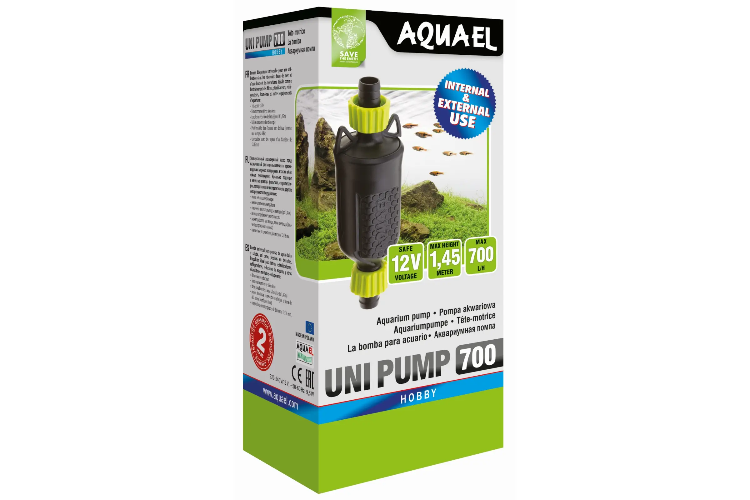 Aquael Uni Pump 700, pompe universelle pour aquarium