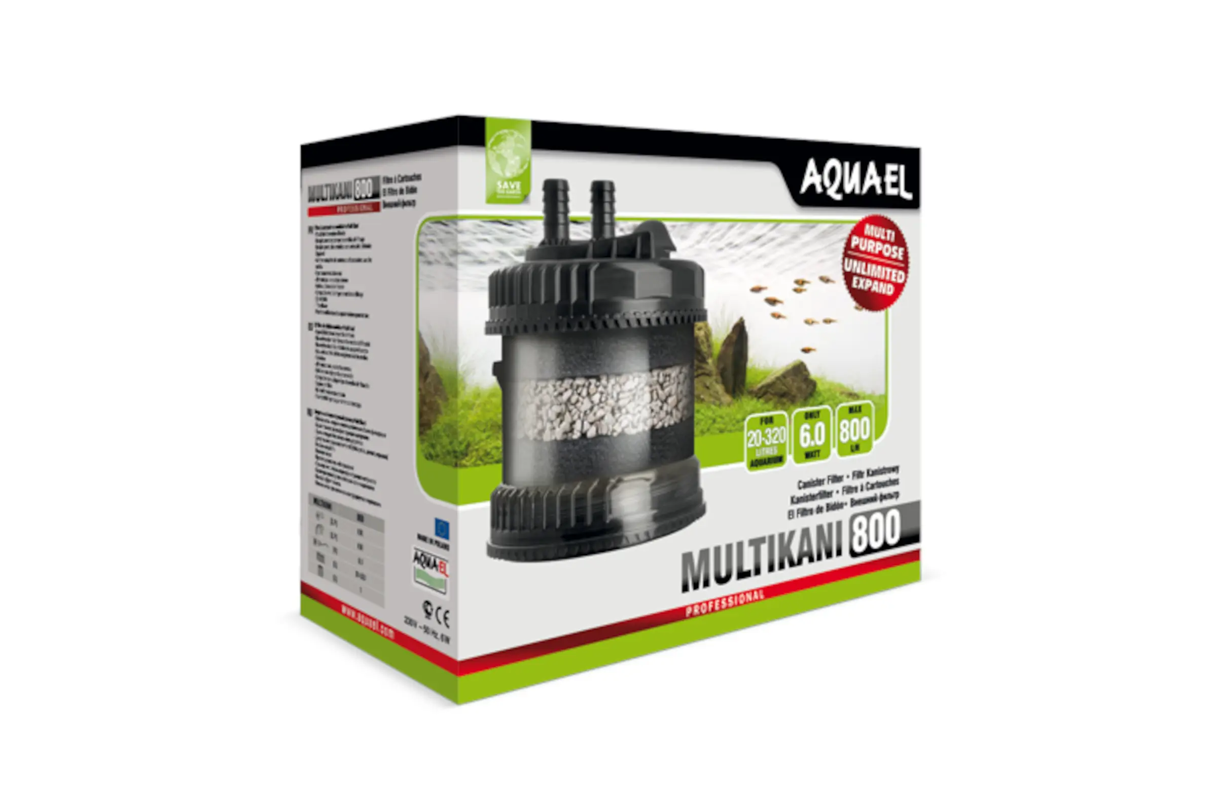 Filtre Aquael Multikani 800, filtre externe
