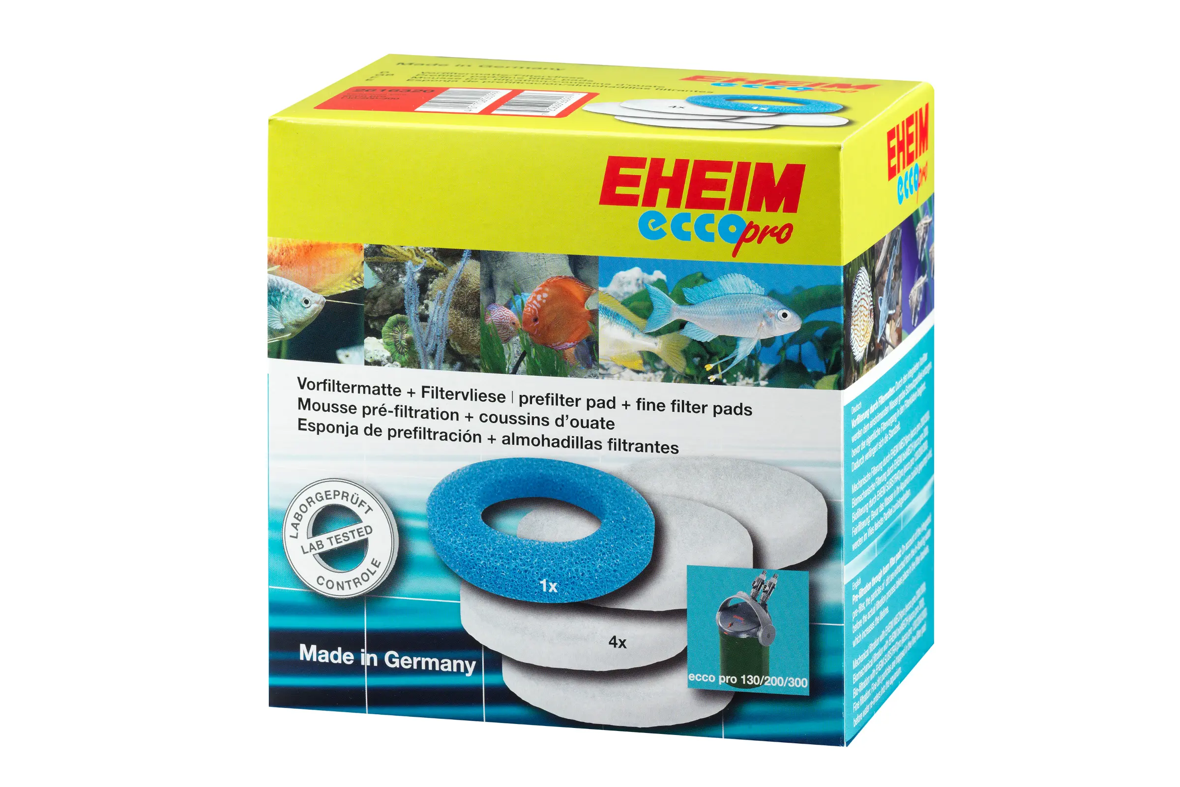 Eheim masses filtrantes en ouate et préfiltre pour ecco, eccoPRO & ecco comfort, 5 pièces