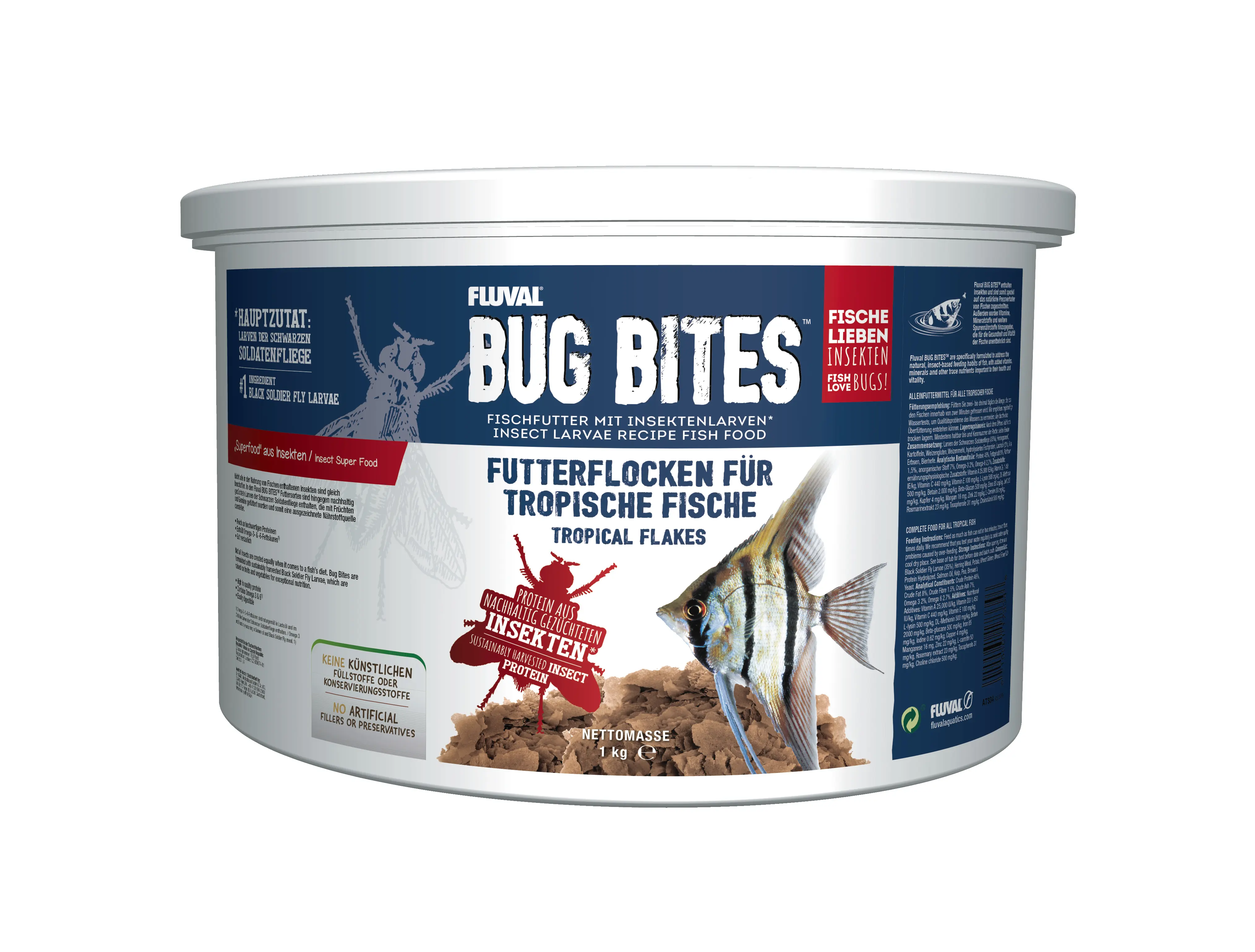 Fluval Bug Bites Tropical Flakes 1Kg