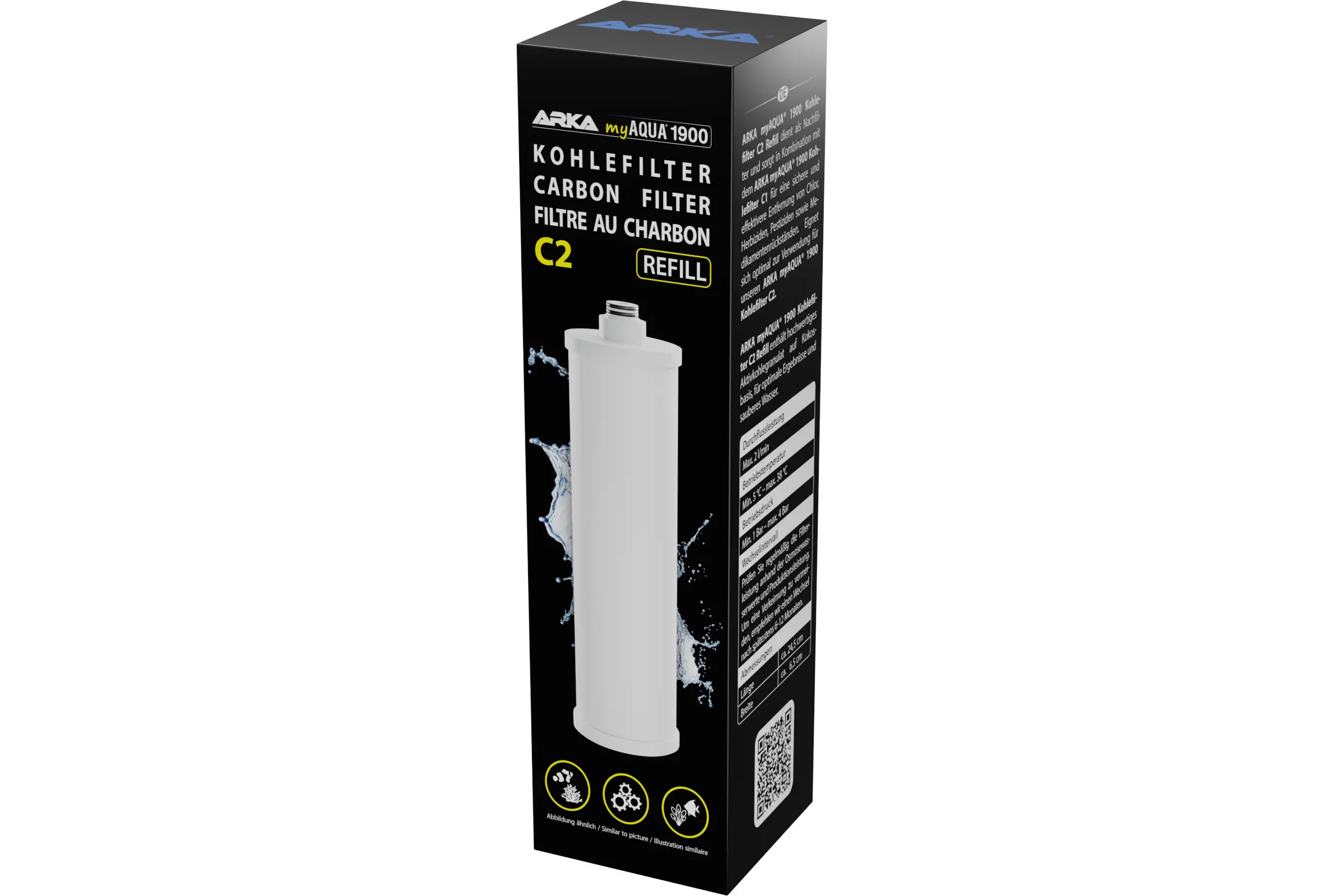 ARKA myAQUA 1900 filtre à charbon C2 recharge