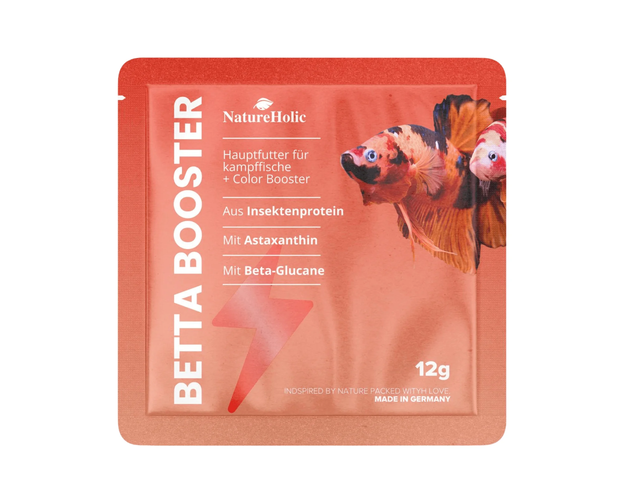 NatureHolic Betta Booster, nourriture pour combattants, 12g