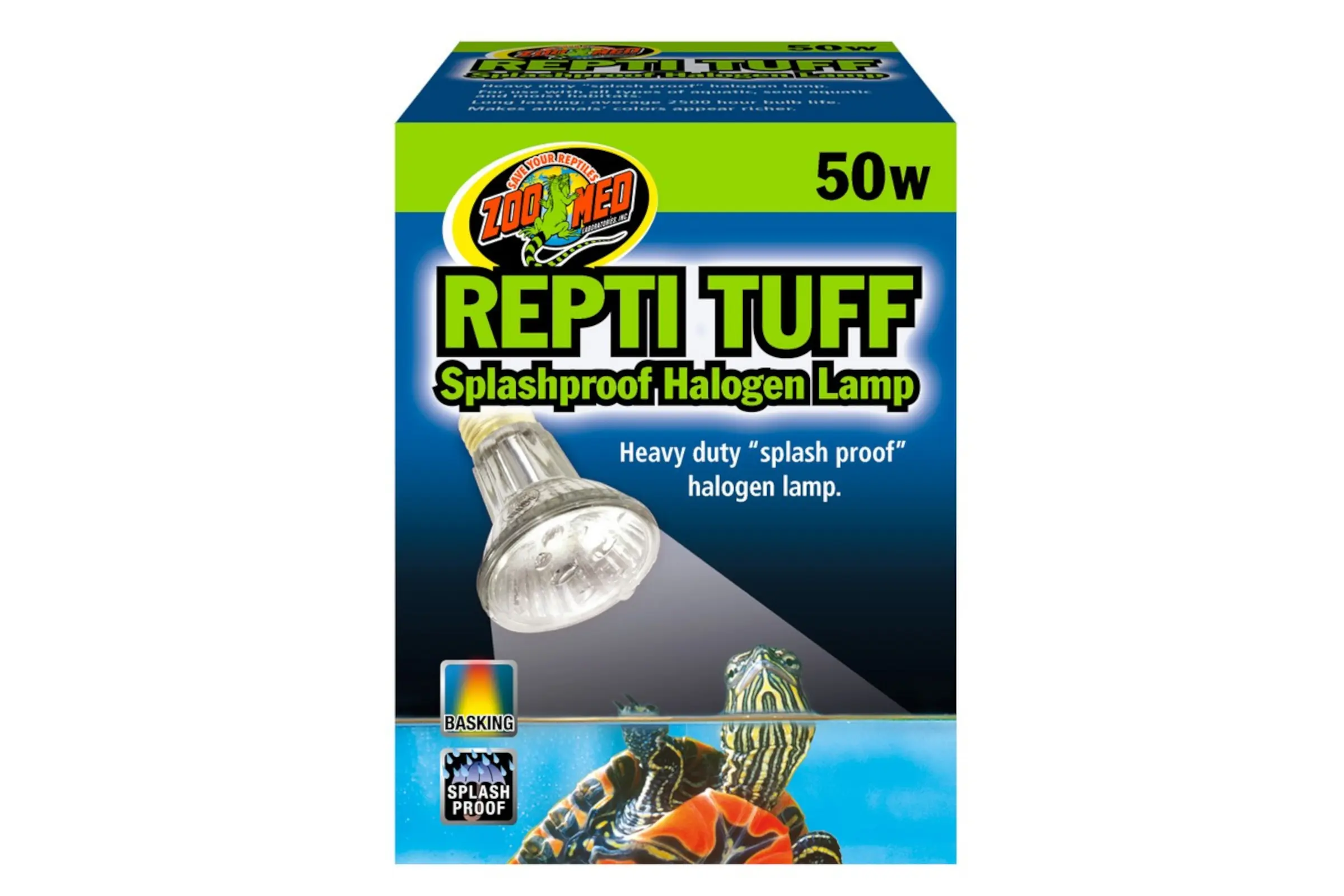 Zoomed Repti Tuff Splashproof Halogen Lamp, lampe chauffante, 50 W