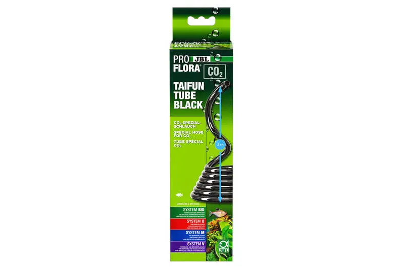 JBL PROFLORA CO2 TAIFUN TUBE Black, tuyau CO², 3 mètres, noir