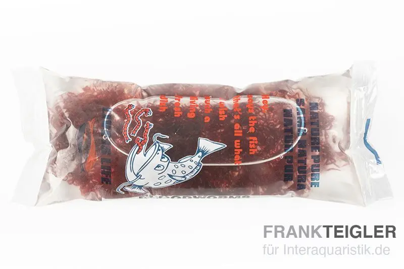 Nourriture vivante Larves de moustique rouges en sachet portion, 90 ml