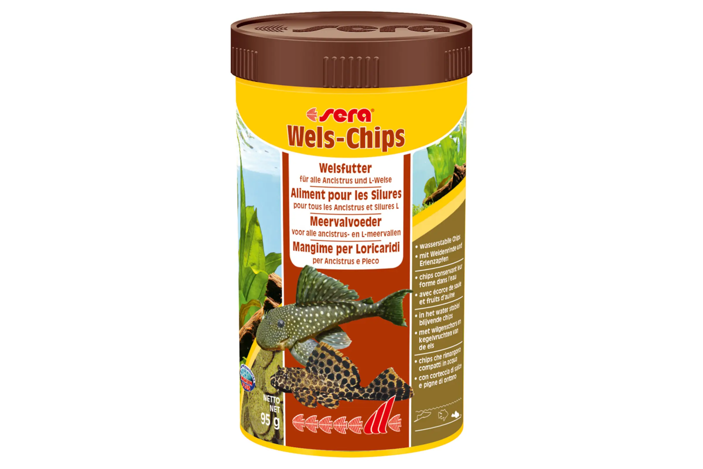 Sera Wels-Chips Nature, chips d’alimentation principale, en 250 et 1000 ml