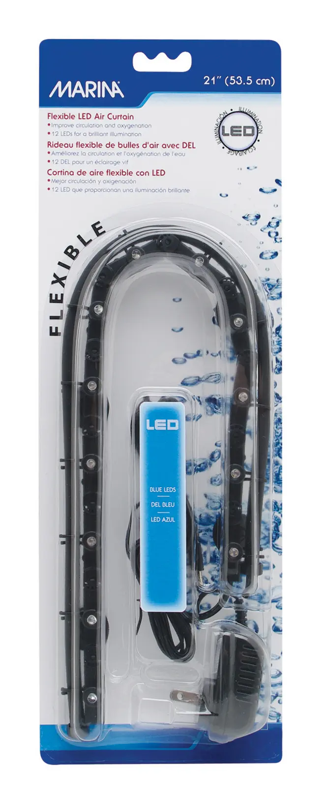 Marina rideau LED Flex bleu 53,34 cm