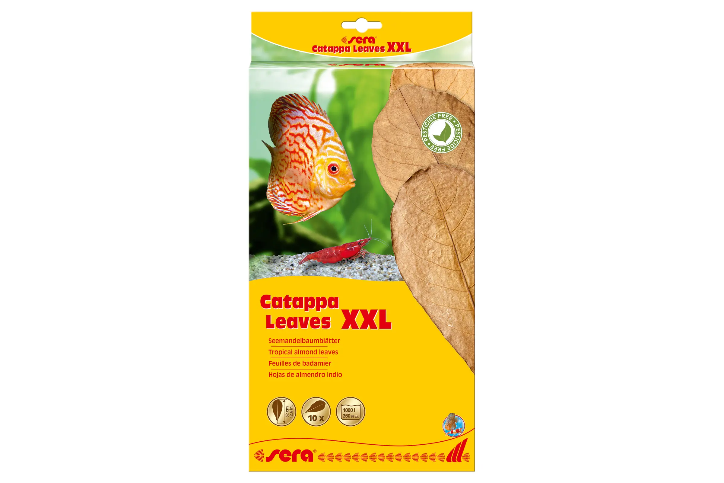Sera Catappa Leaves XXL, env. 32 cm, 10 pièces