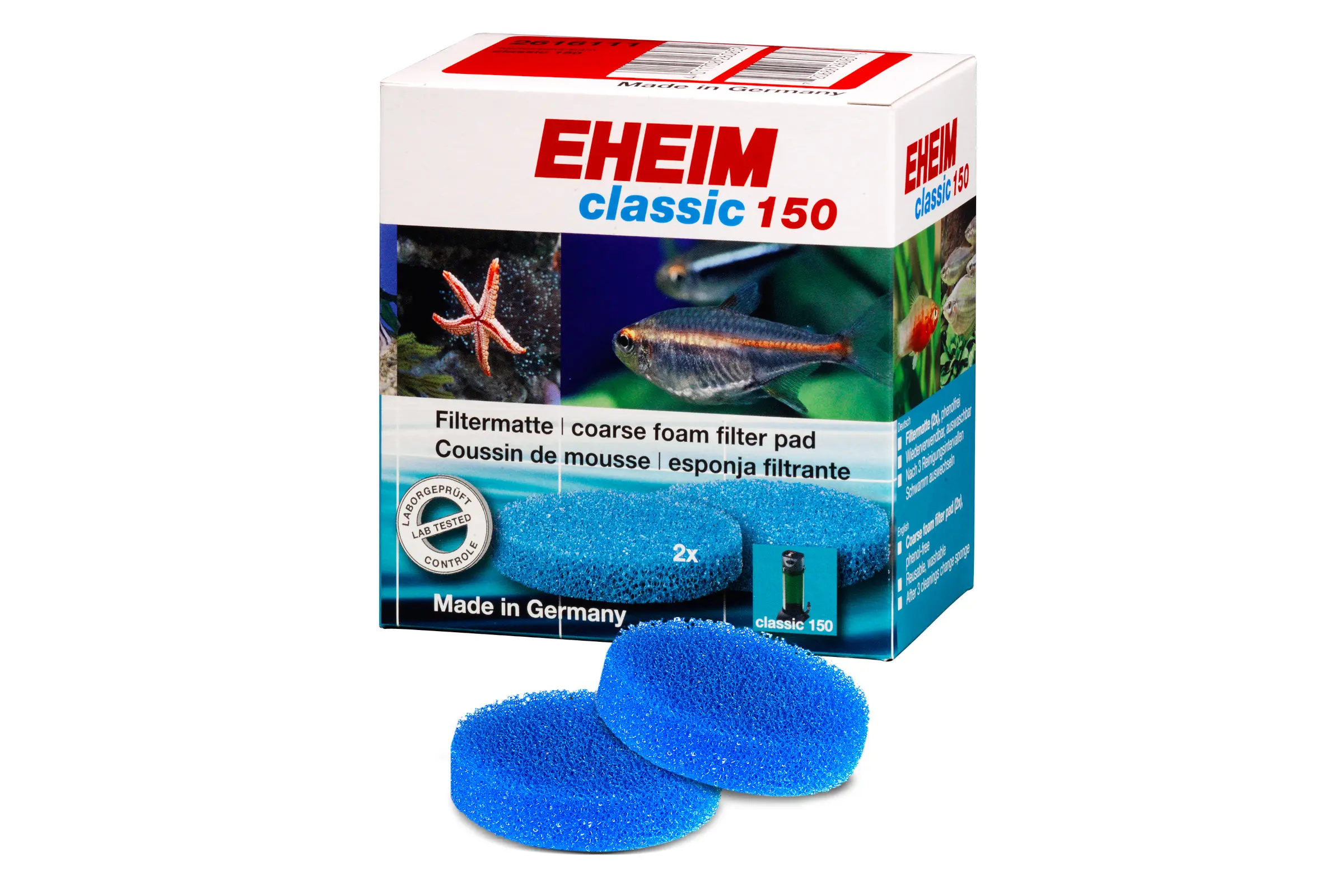 Mousses filtrantes EHEIM pour Classic 150 (2211), 2 pièces