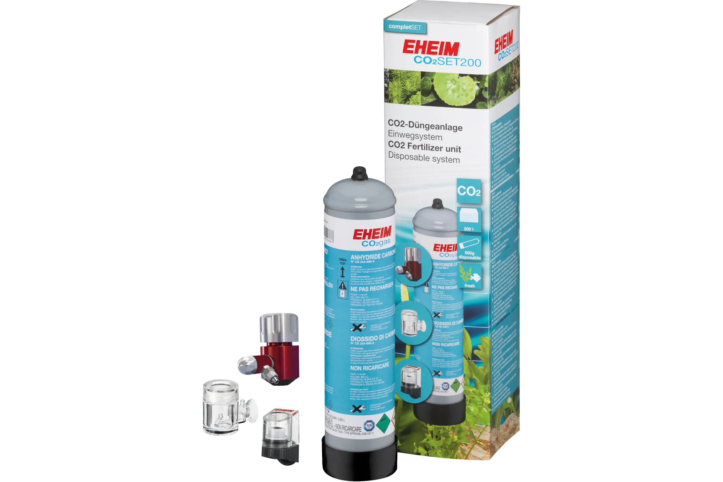 Eheim CO₂SET200 à usage unique 500 g, système CO2