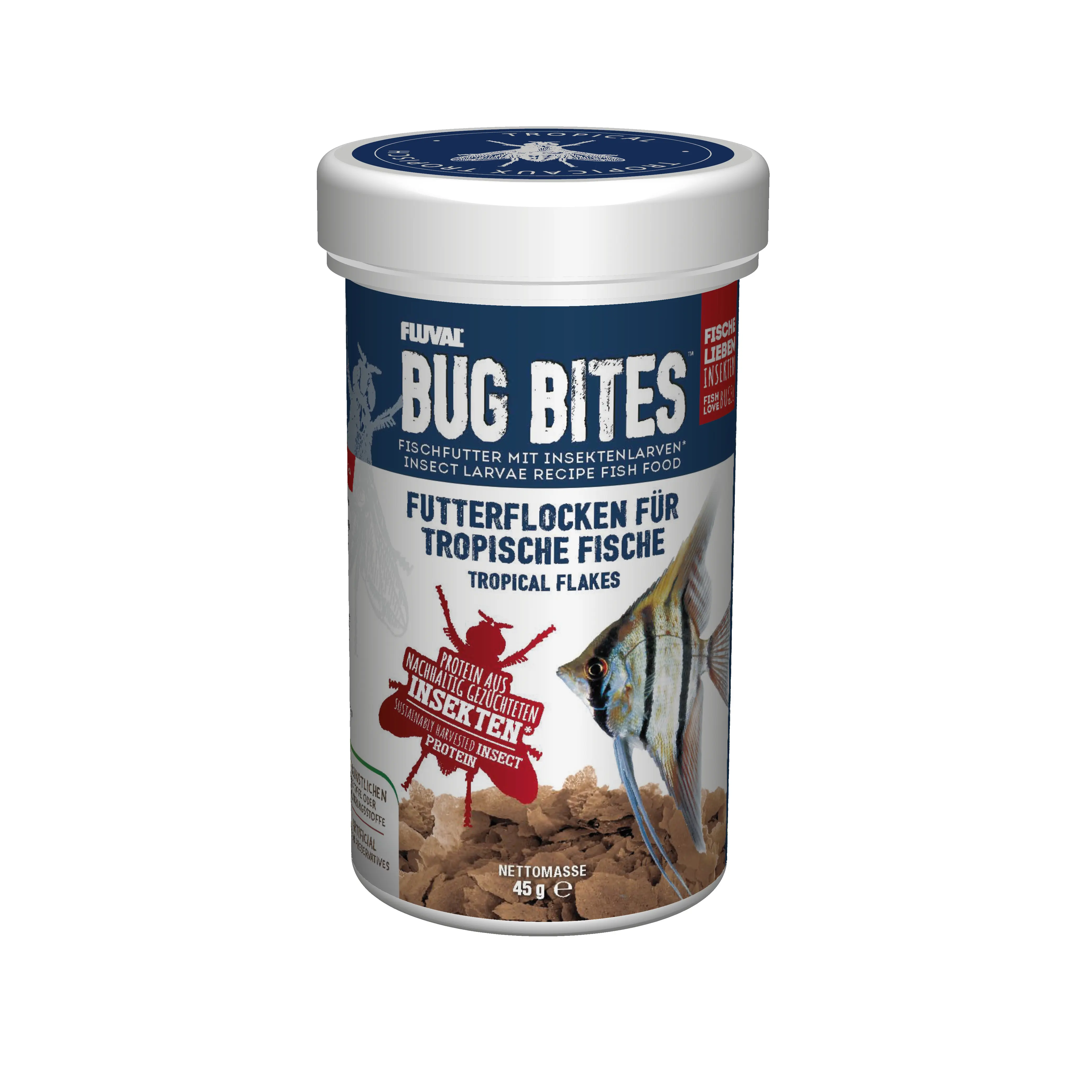 Fluval Bug Bites Tropical Flakes 250 ml