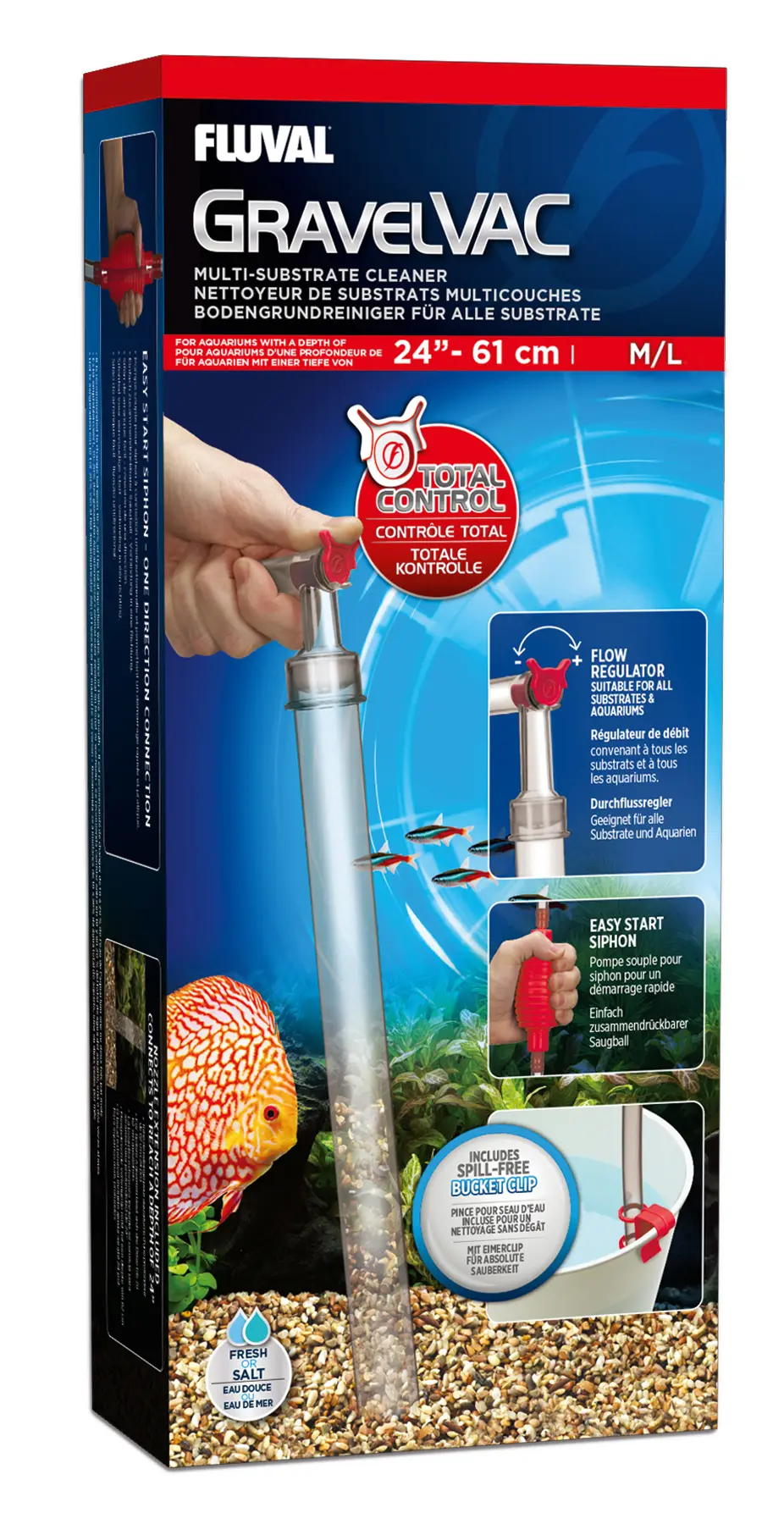 Fluval GravelVac aspirateur de déchets moyen/grand