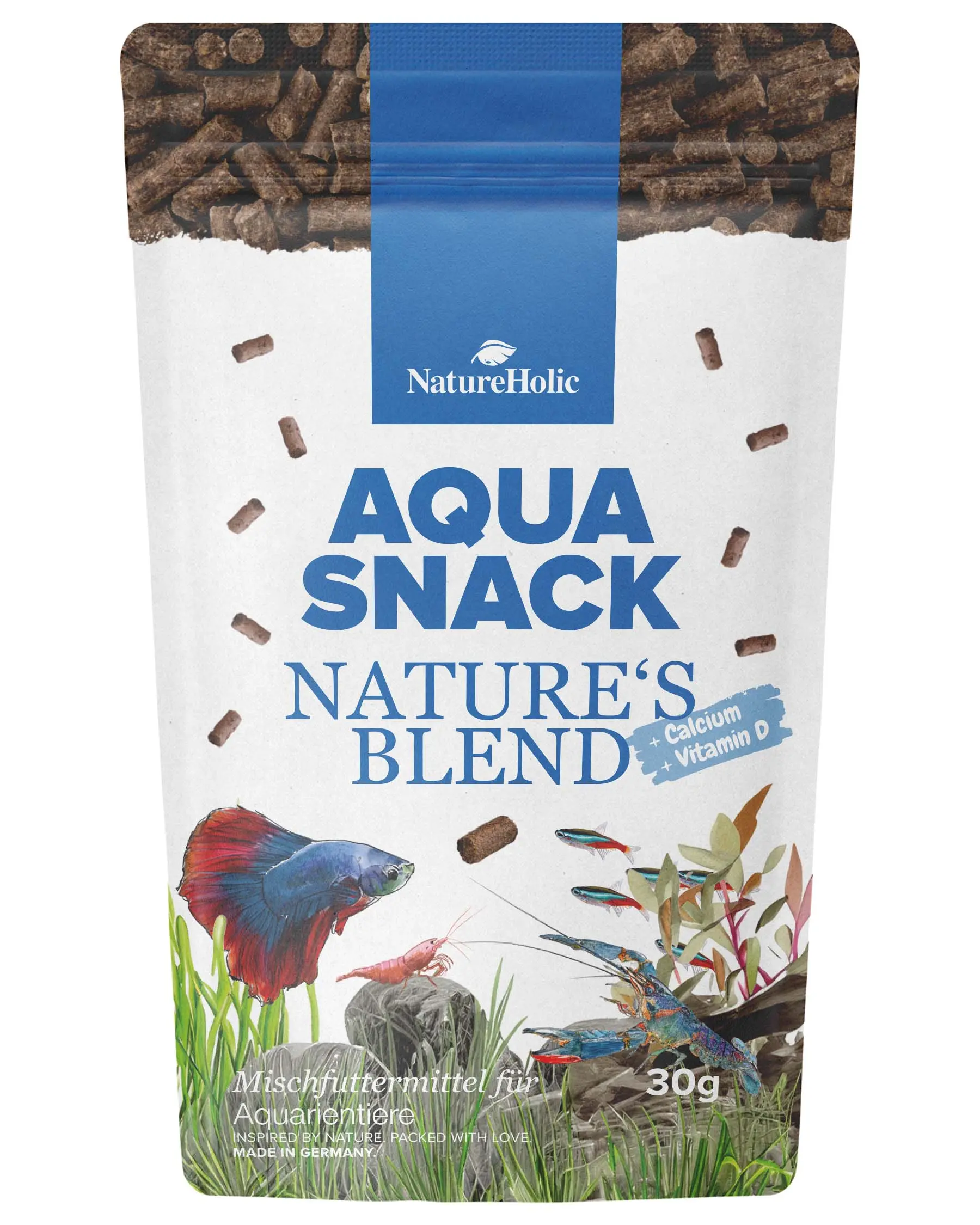 NatureHolic AquaSnack Nature's Blend, sticks alimentaires, 30 g