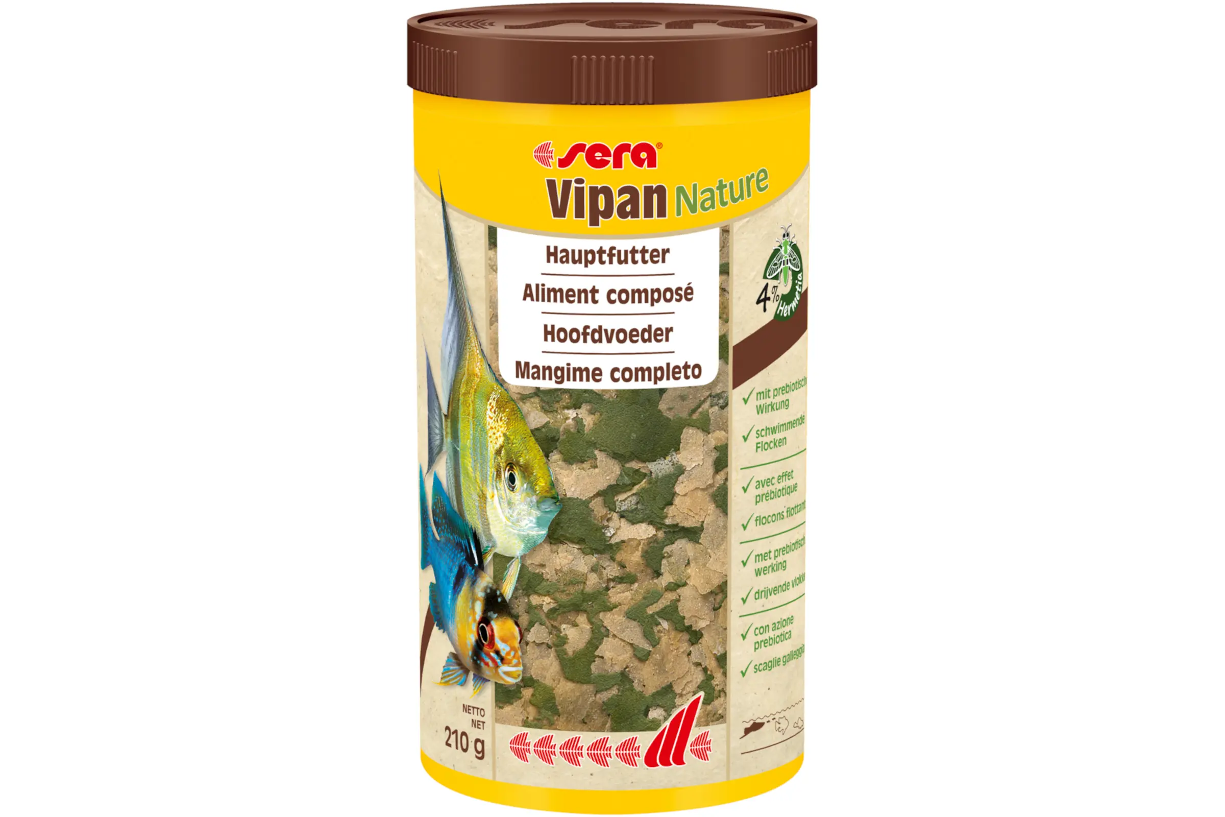 Sera Vipan Nature, flocons d’aliment principal, 1.000 ml