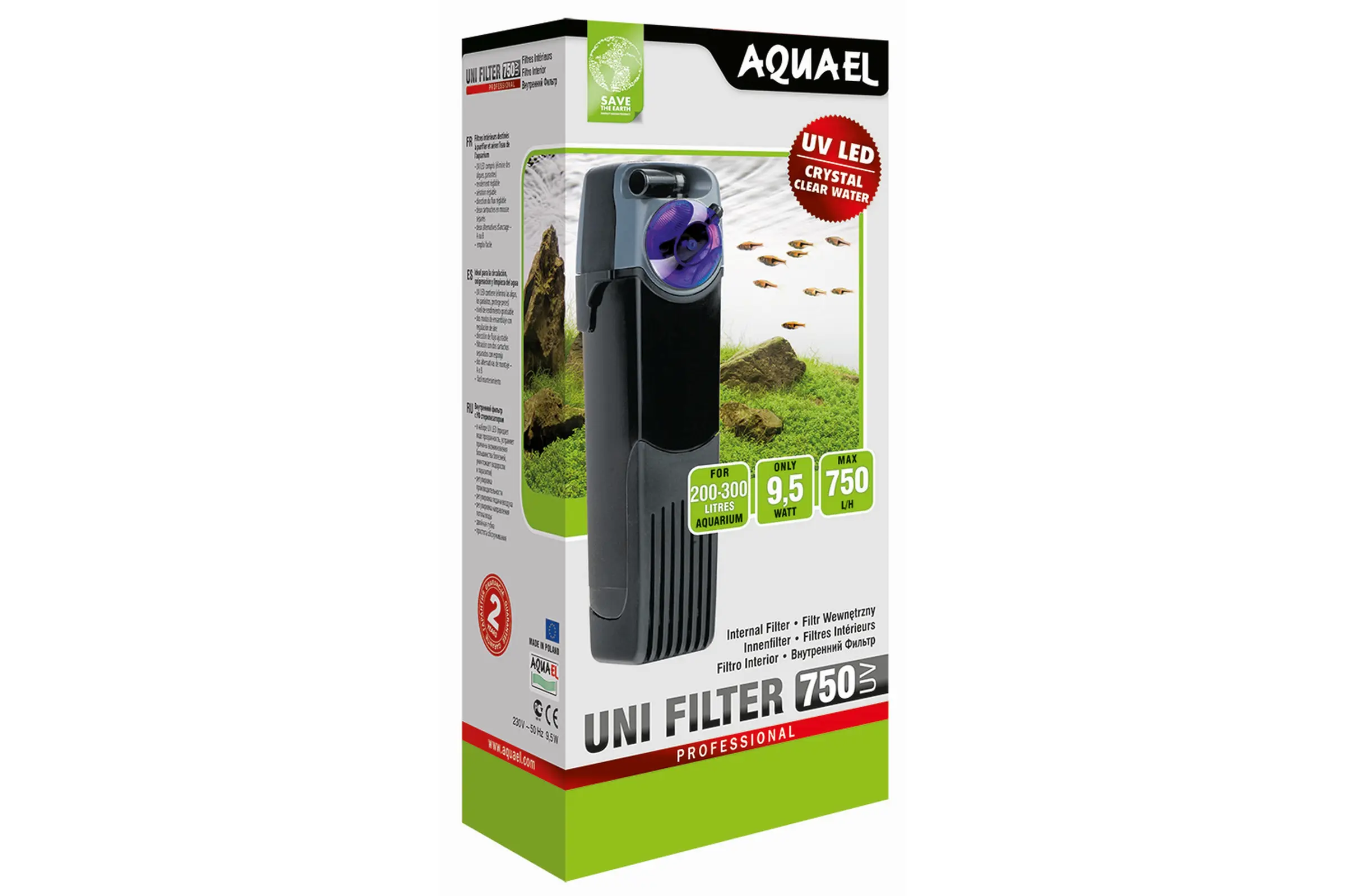 Filtre Aquael Unifilter 750 UV Power, filtre intérieur